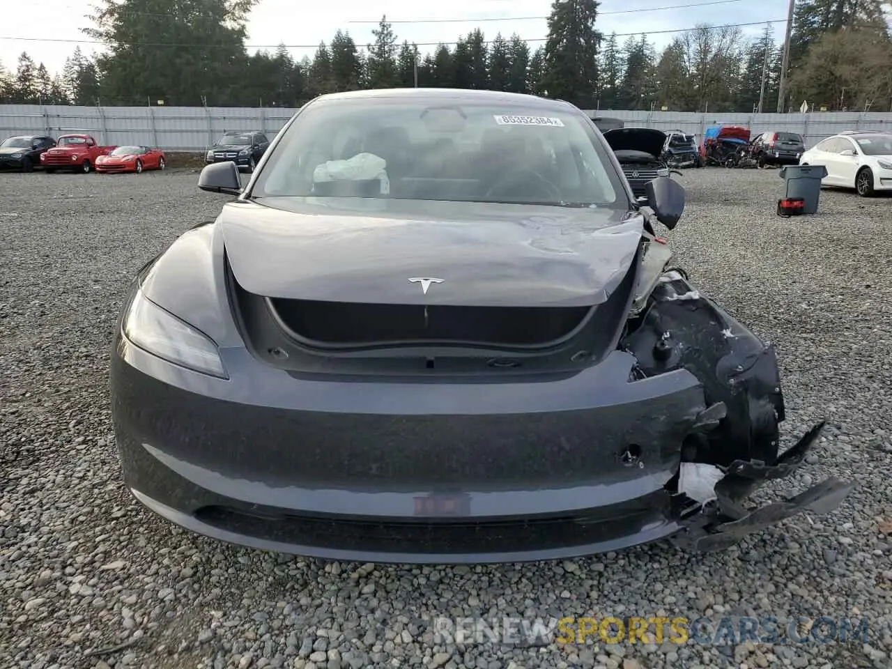 5 Photograph of a damaged car 5YJ3E1EB9RF787155 TESLA MODEL 3 2024
