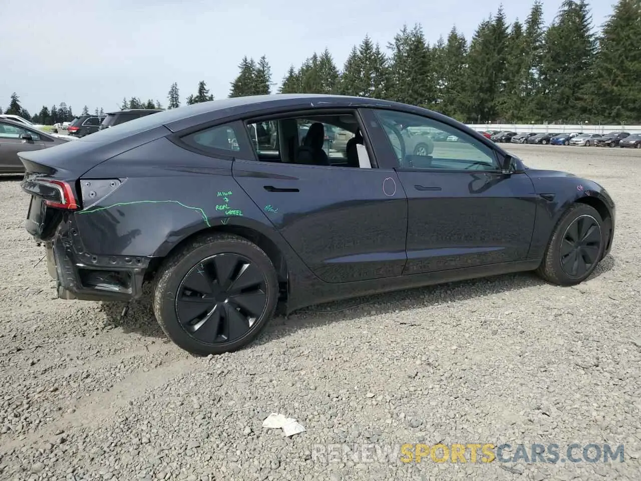 3 Photograph of a damaged car 5YJ3E1EB9RF816038 TESLA MODEL 3 2024