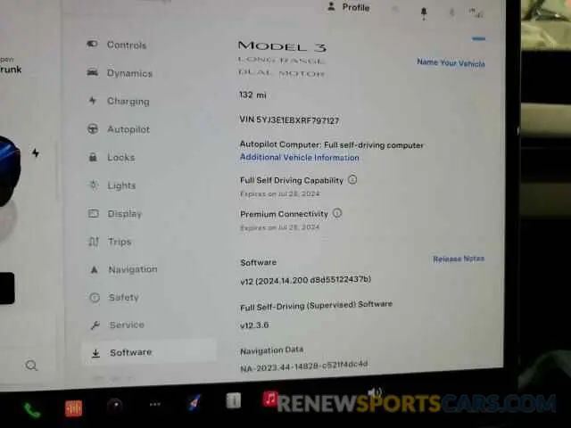9 Photograph of a damaged car 5YJ3E1EBXRF797127 TESLA MODEL 3 2024
