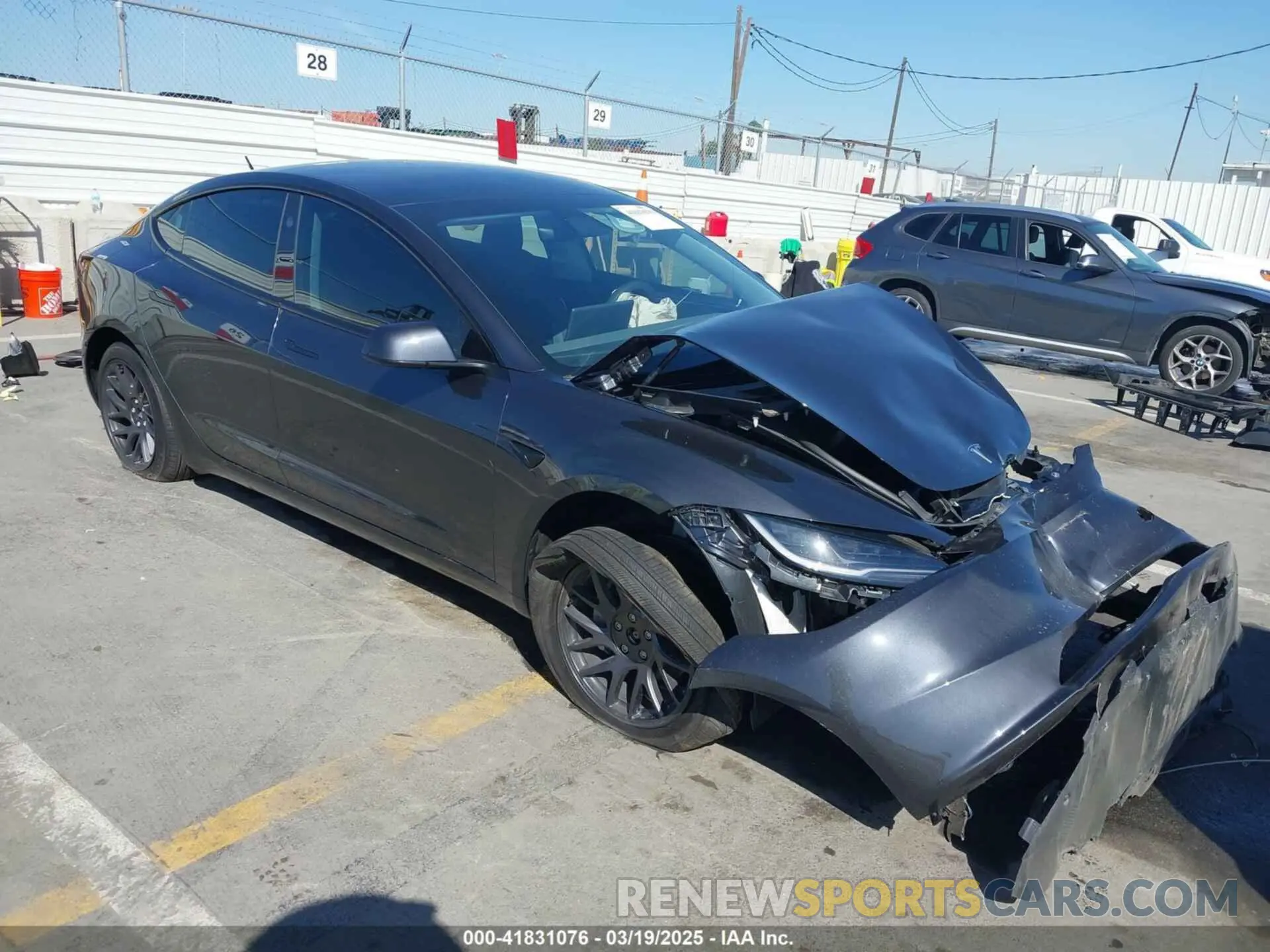 1 Photograph of a damaged car 5YJ3E1EBXRF816954 TESLA MODEL 3 2024