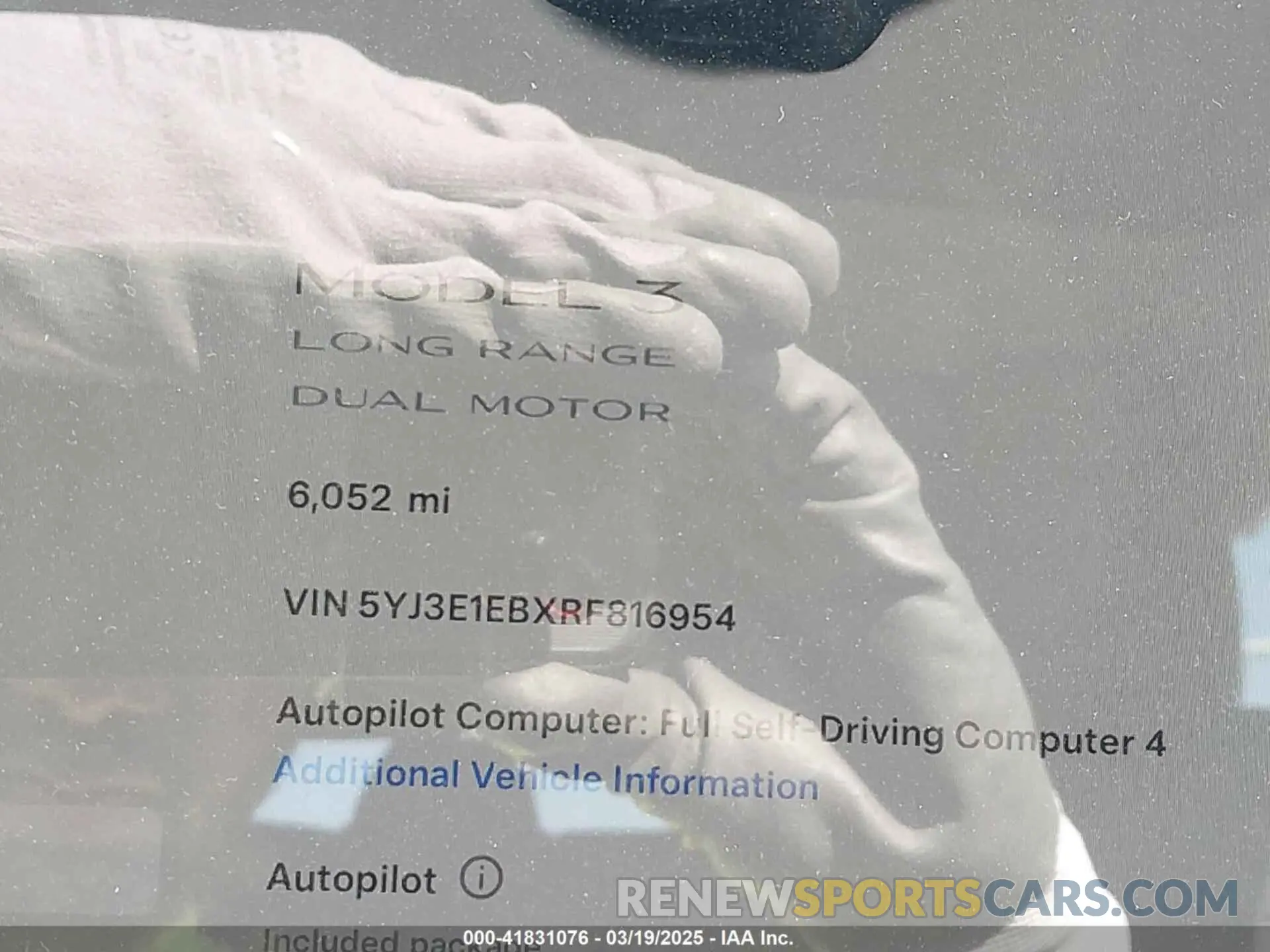 7 Photograph of a damaged car 5YJ3E1EBXRF816954 TESLA MODEL 3 2024