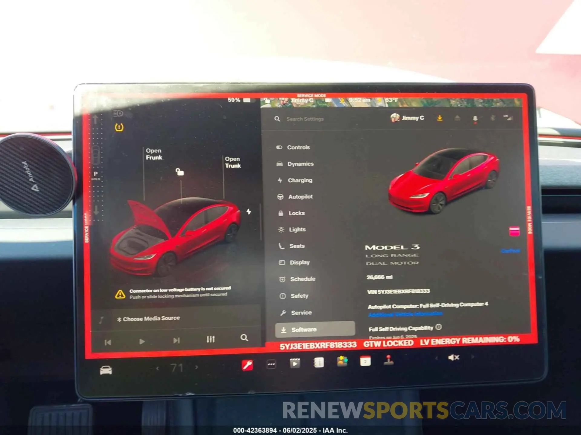18 Photograph of a damaged car 5YJ3E1EBXRF818333 TESLA MODEL 3 2024