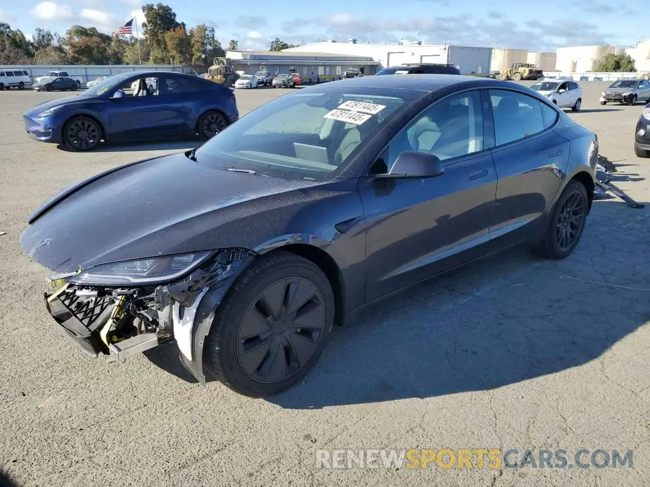 1 Photograph of a damaged car 5YJ3E1EBXRF841790 TESLA MODEL 3 2024