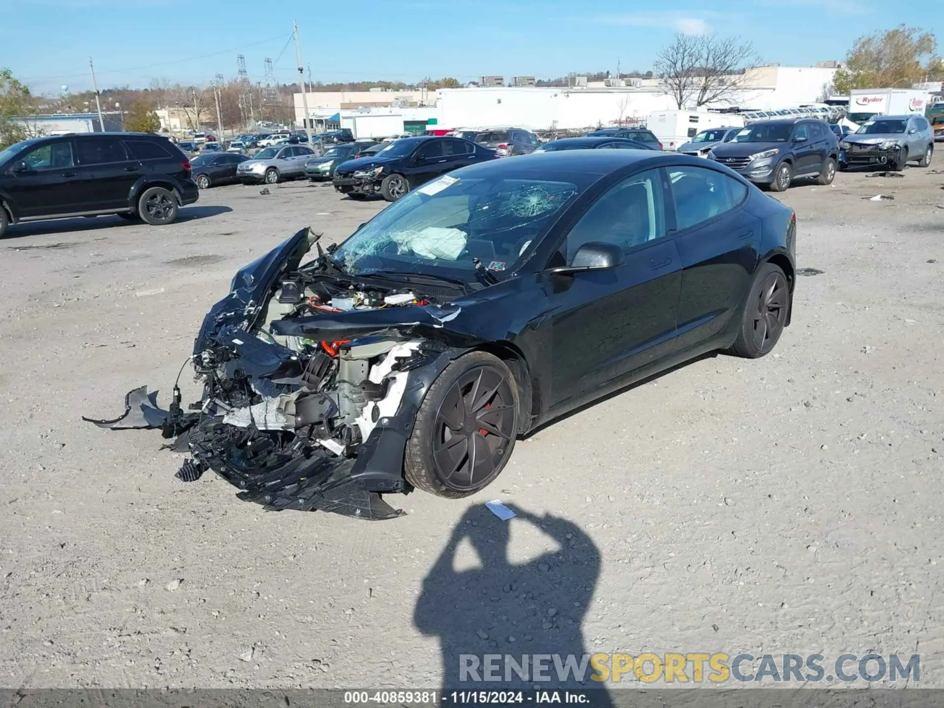 2 Photograph of a damaged car 5YJ3E1ET5RF828356 TESLA MODEL 3 2024