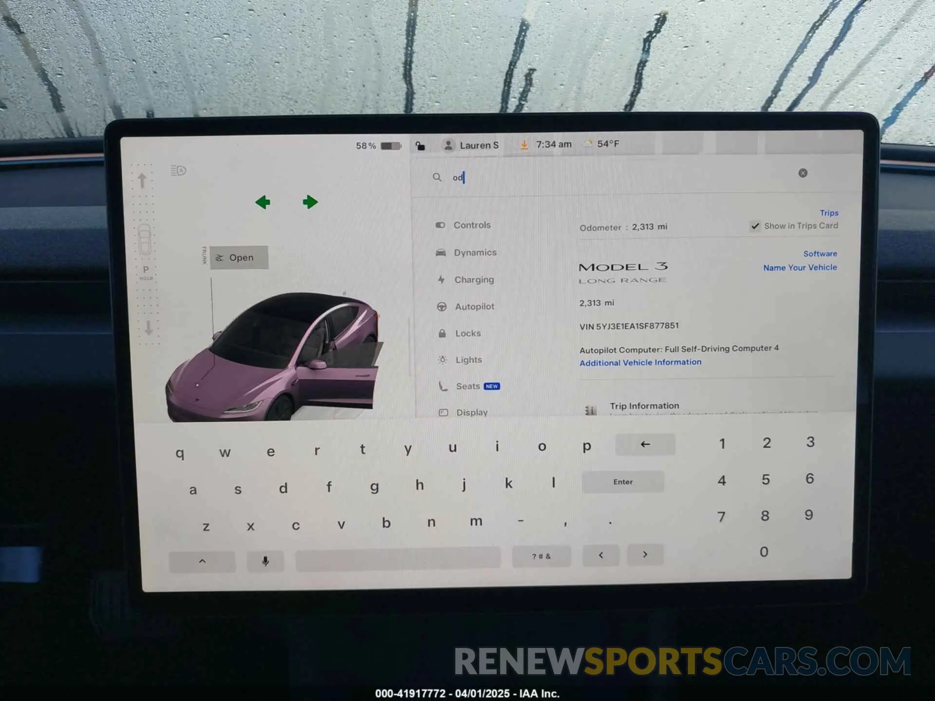 7 Photograph of a damaged car 5YJ3E1EA1SF877851 TESLA MODEL 3 2025