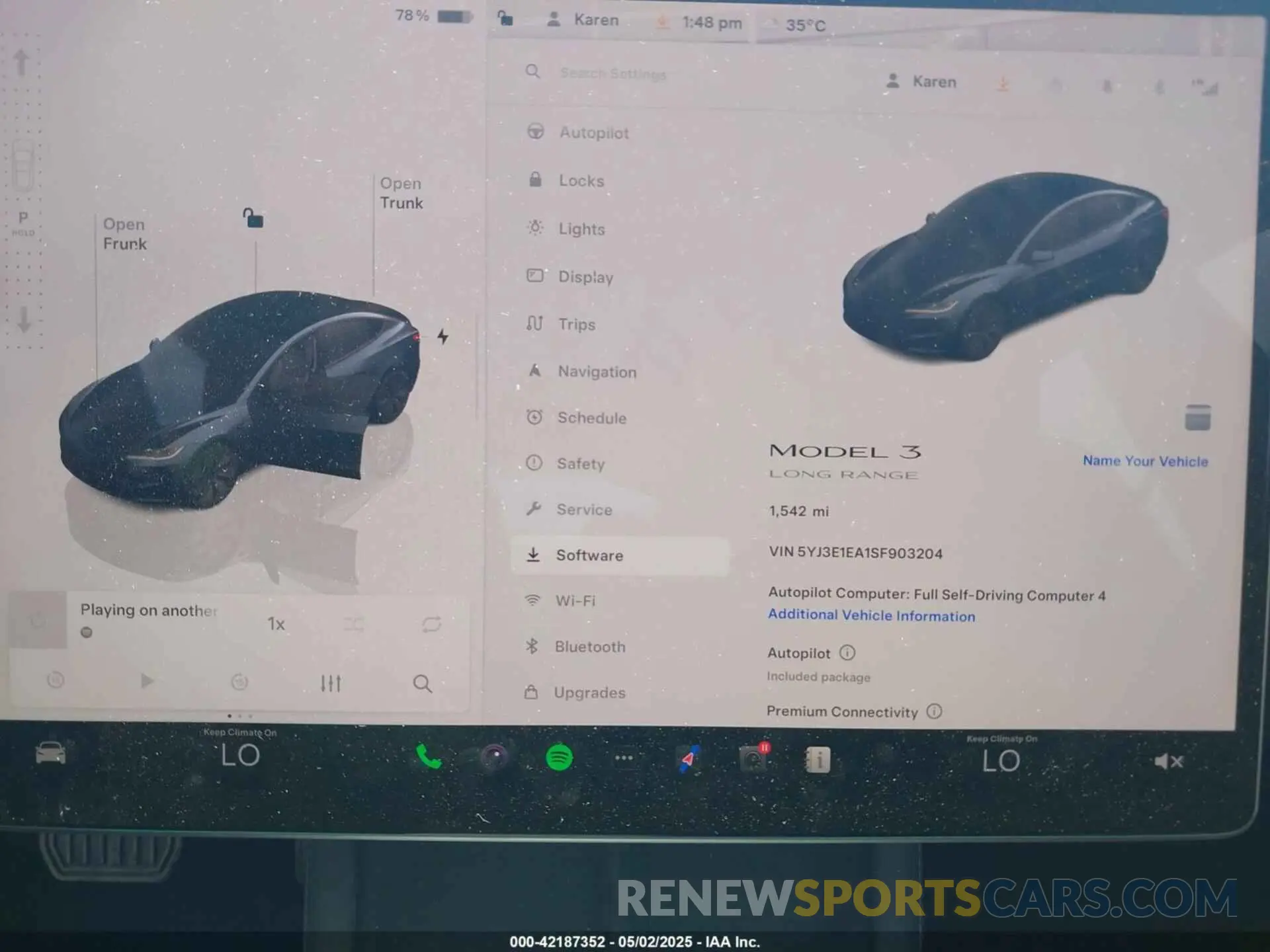 7 Фотография поврежденного автомобиля 5YJ3E1EA1SF903204 TESLA MODEL 3 2025