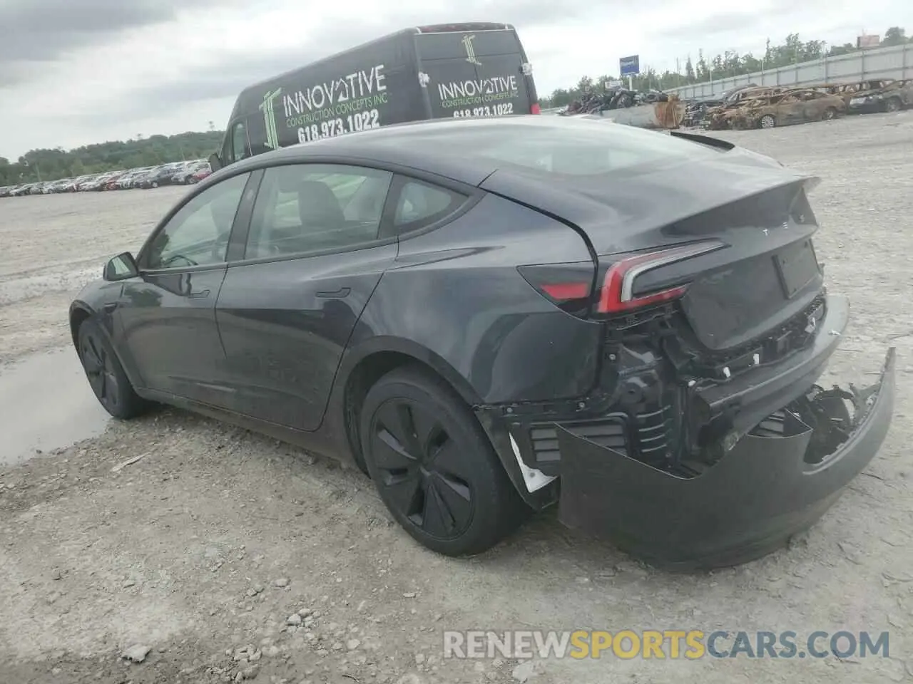 2 Photograph of a damaged car 5YJ3E1EA3SF975750 TESLA MODEL 3 2025