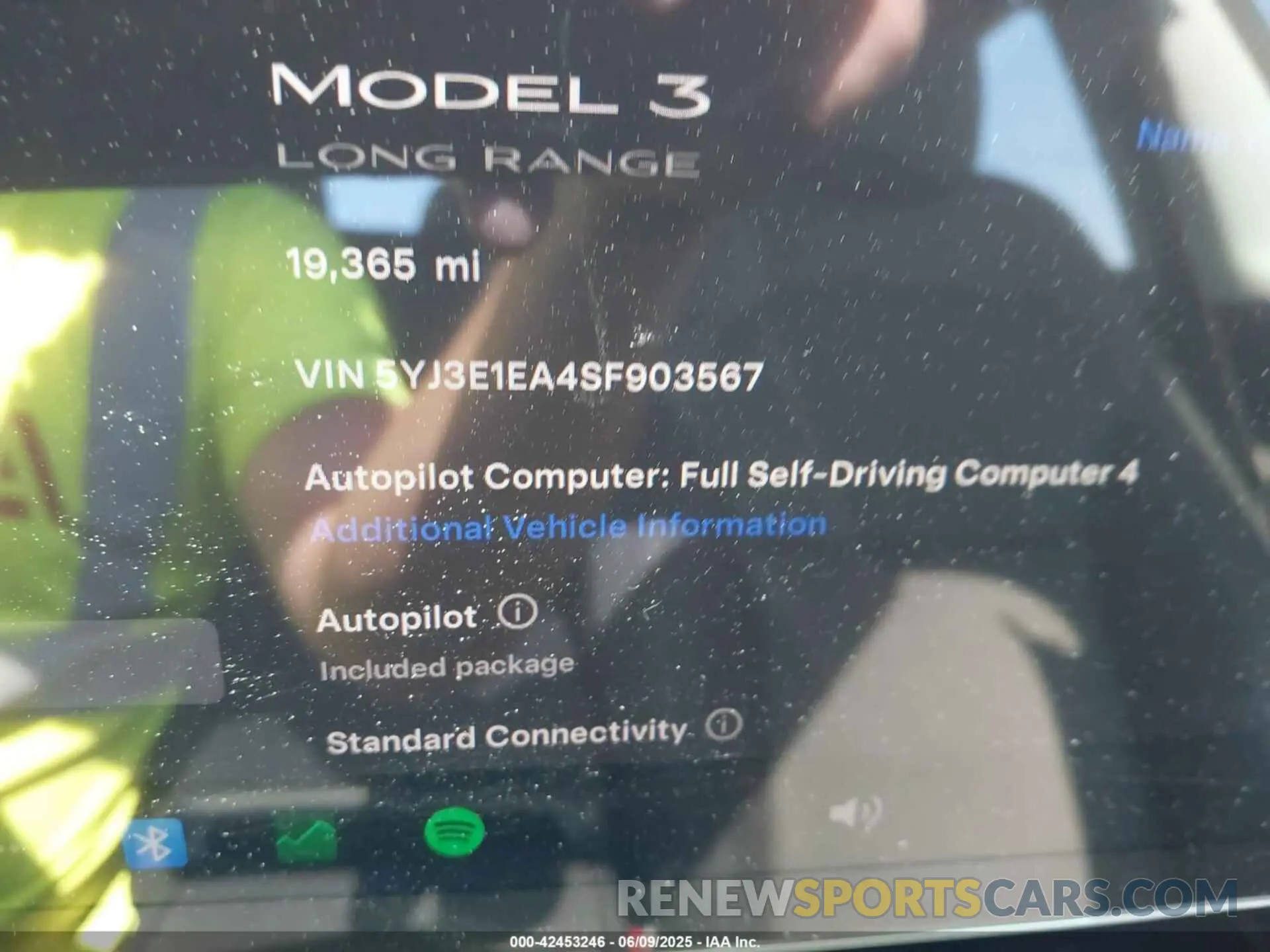7 Фотография поврежденного автомобиля 5YJ3E1EA4SF903567 TESLA MODEL 3 2025