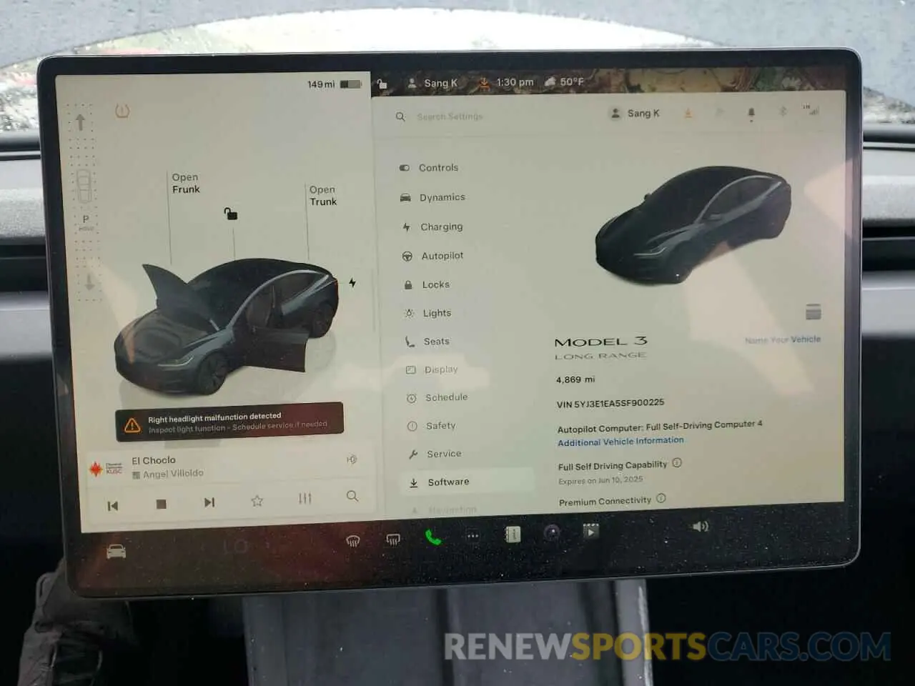 9 Фотография поврежденного автомобиля 5YJ3E1EA5SF900225 TESLA MODEL 3 2025