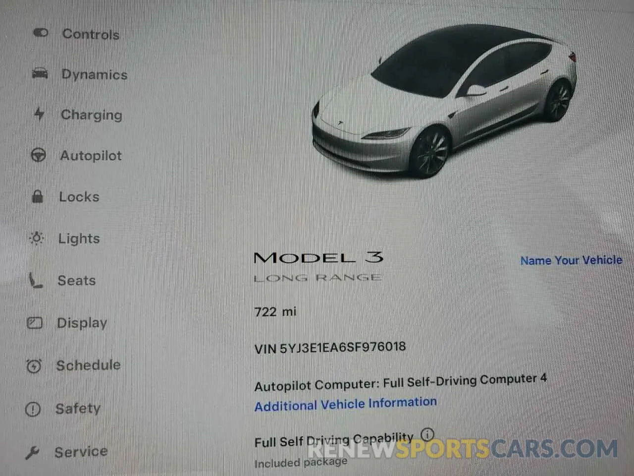 9 Photograph of a damaged car 5YJ3E1EA6SF976018 TESLA MODEL 3 2025