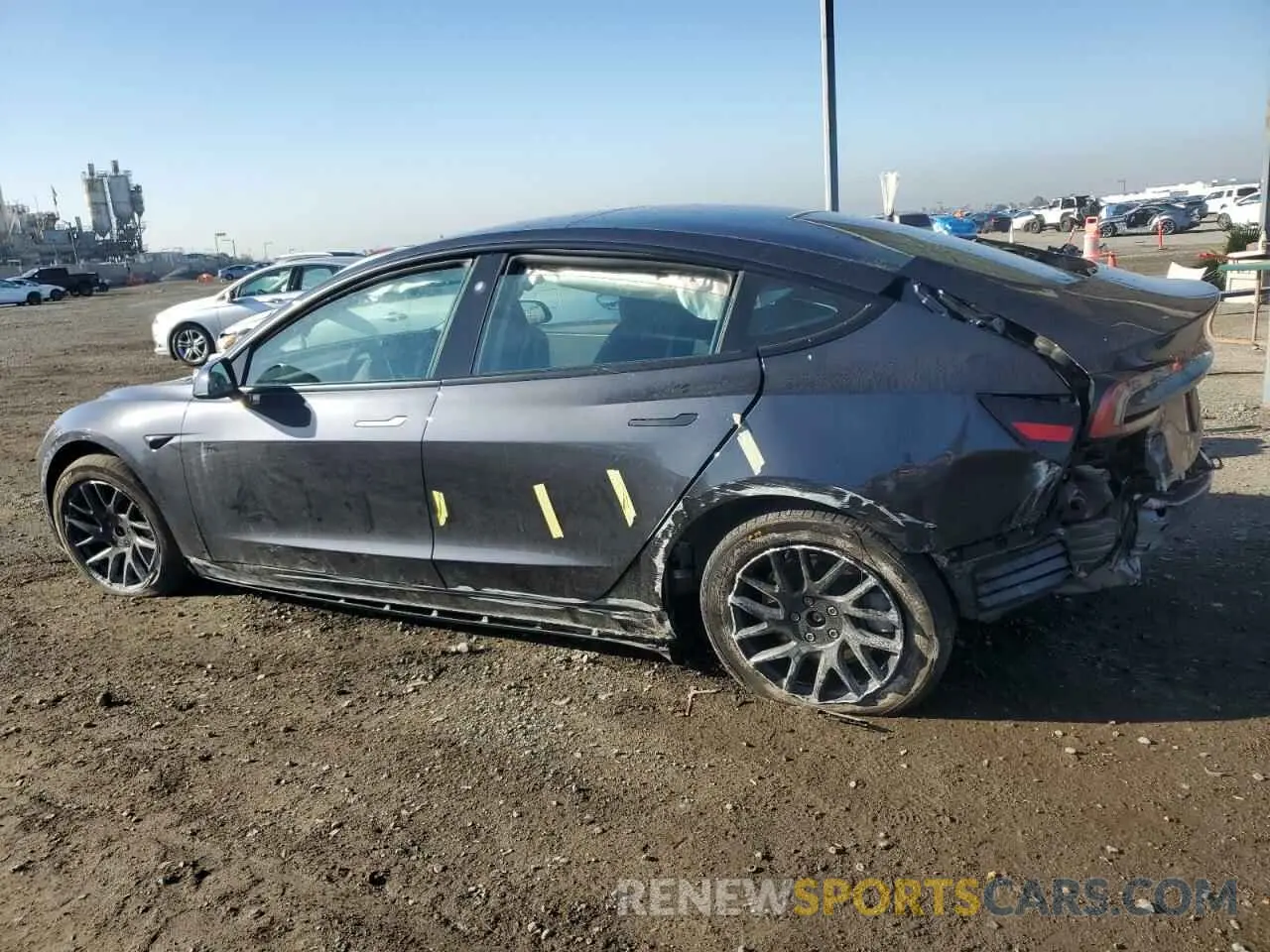 2 Photograph of a damaged car 5YJ3E1EA7SF890930 TESLA MODEL 3 2025