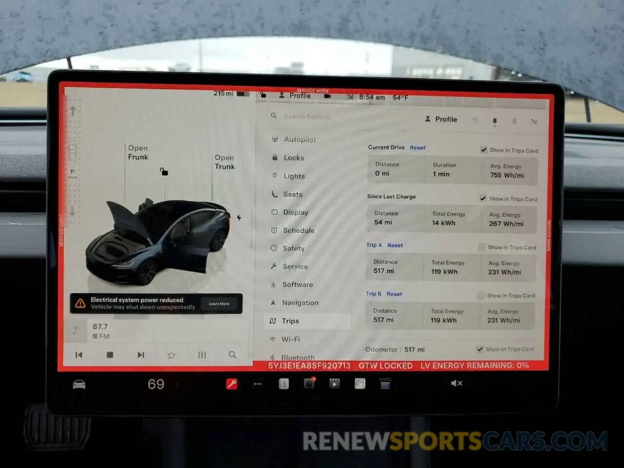 9 Photograph of a damaged car 5YJ3E1EA8SF920713 TESLA MODEL 3 2025