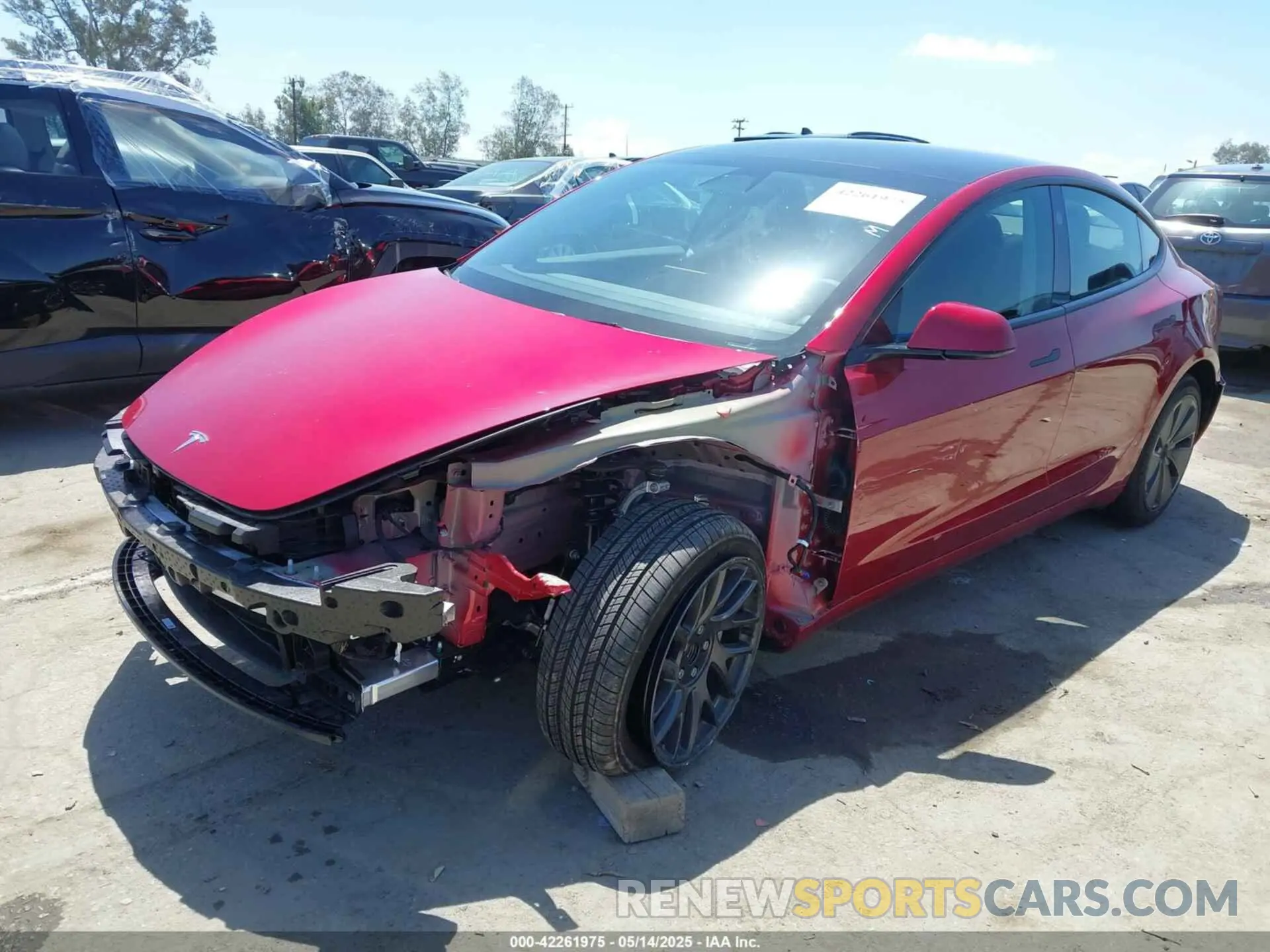 2 Photograph of a damaged car 5YJ3E1EA9SF914421 TESLA MODEL 3 2025