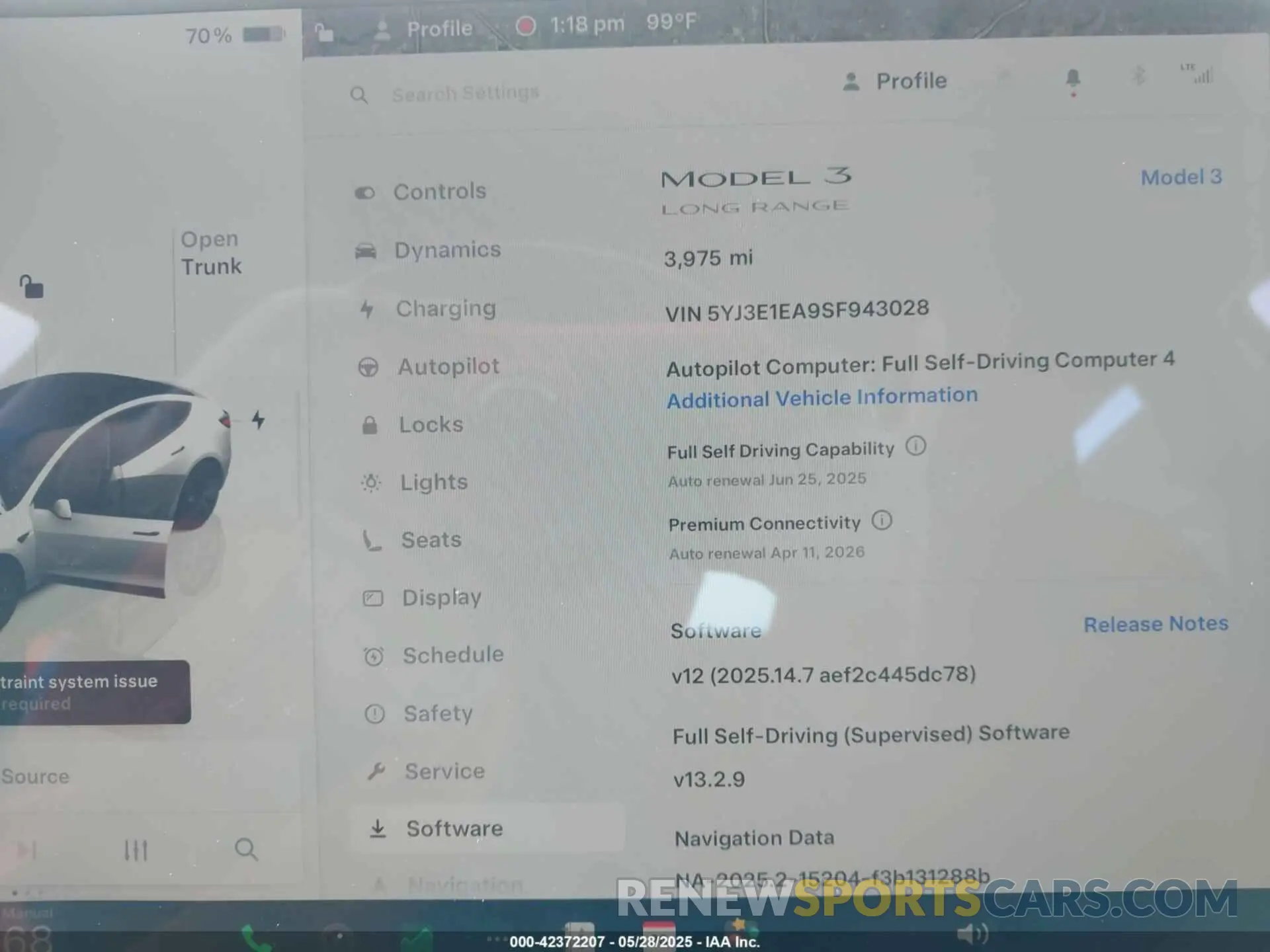 7 Photograph of a damaged car 5YJ3E1EA9SF943028 TESLA MODEL 3 2025