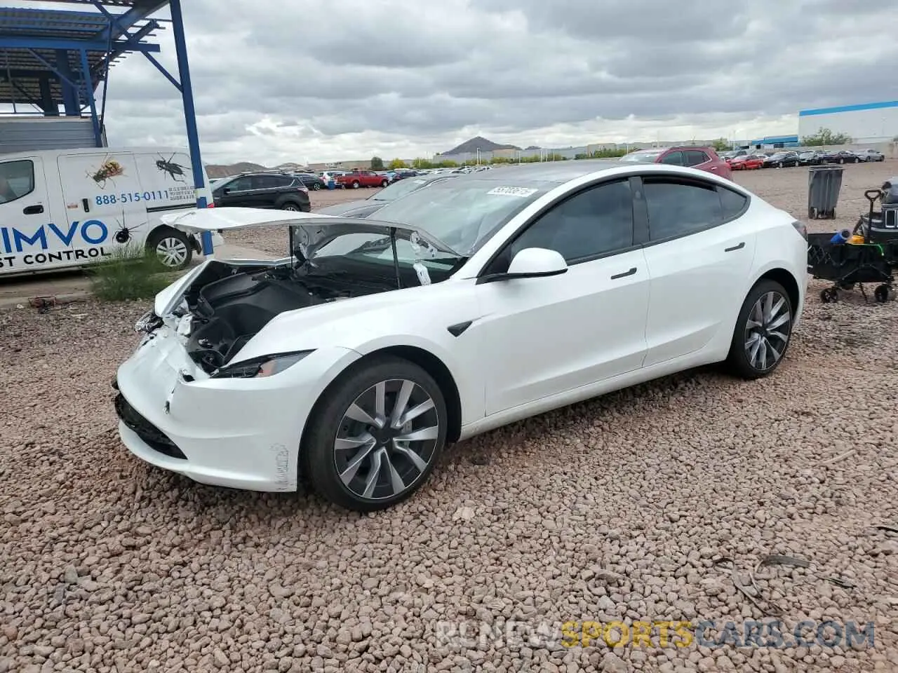 1 Photograph of a damaged car 5YJ3E1EAXSF923564 TESLA MODEL 3 2025