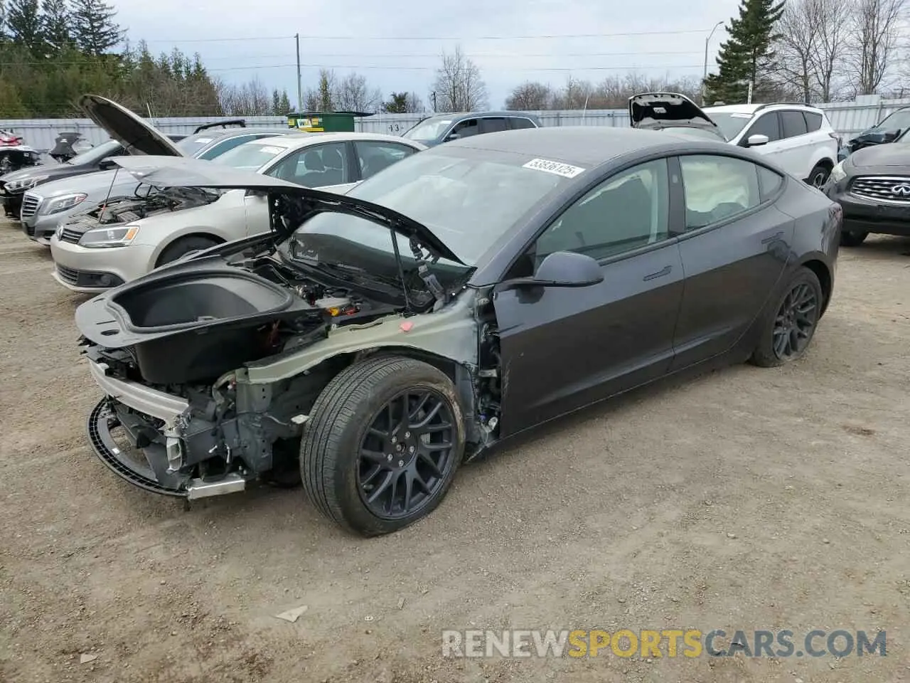 1 Фотография поврежденного автомобиля 5YJ3E1EB2SF884851 TESLA MODEL 3 2025