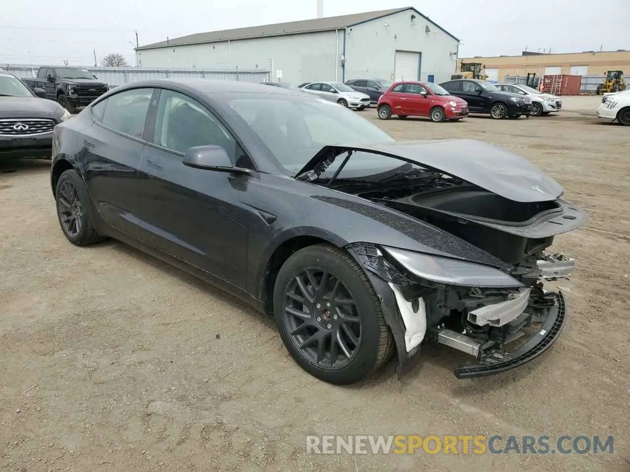4 Фотография поврежденного автомобиля 5YJ3E1EB2SF884851 TESLA MODEL 3 2025