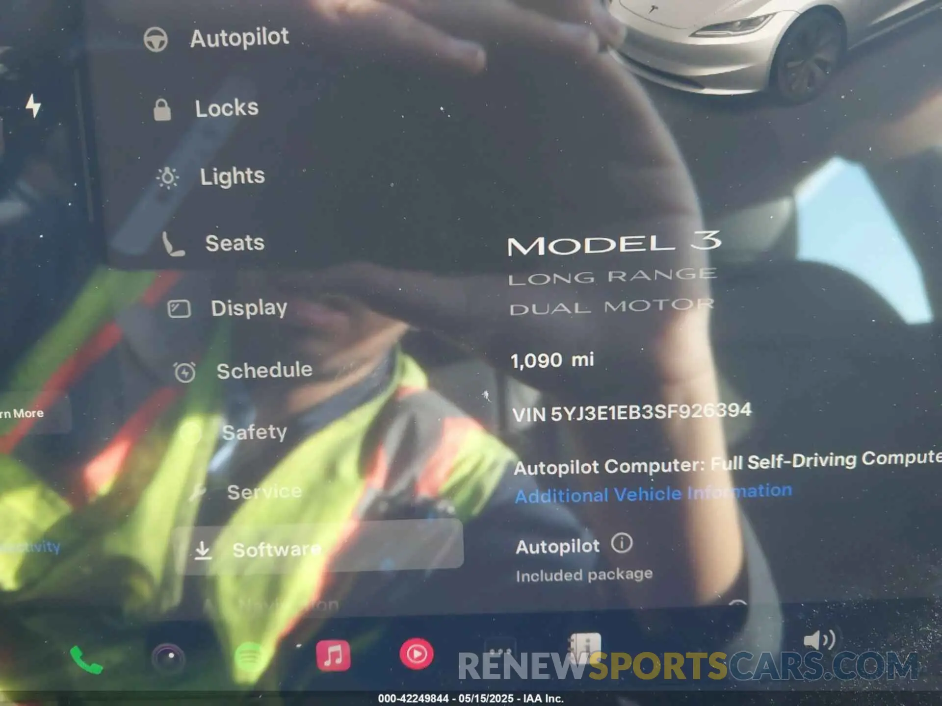 16 Фотография поврежденного автомобиля 5YJ3E1EB3SF926394 TESLA MODEL 3 2025