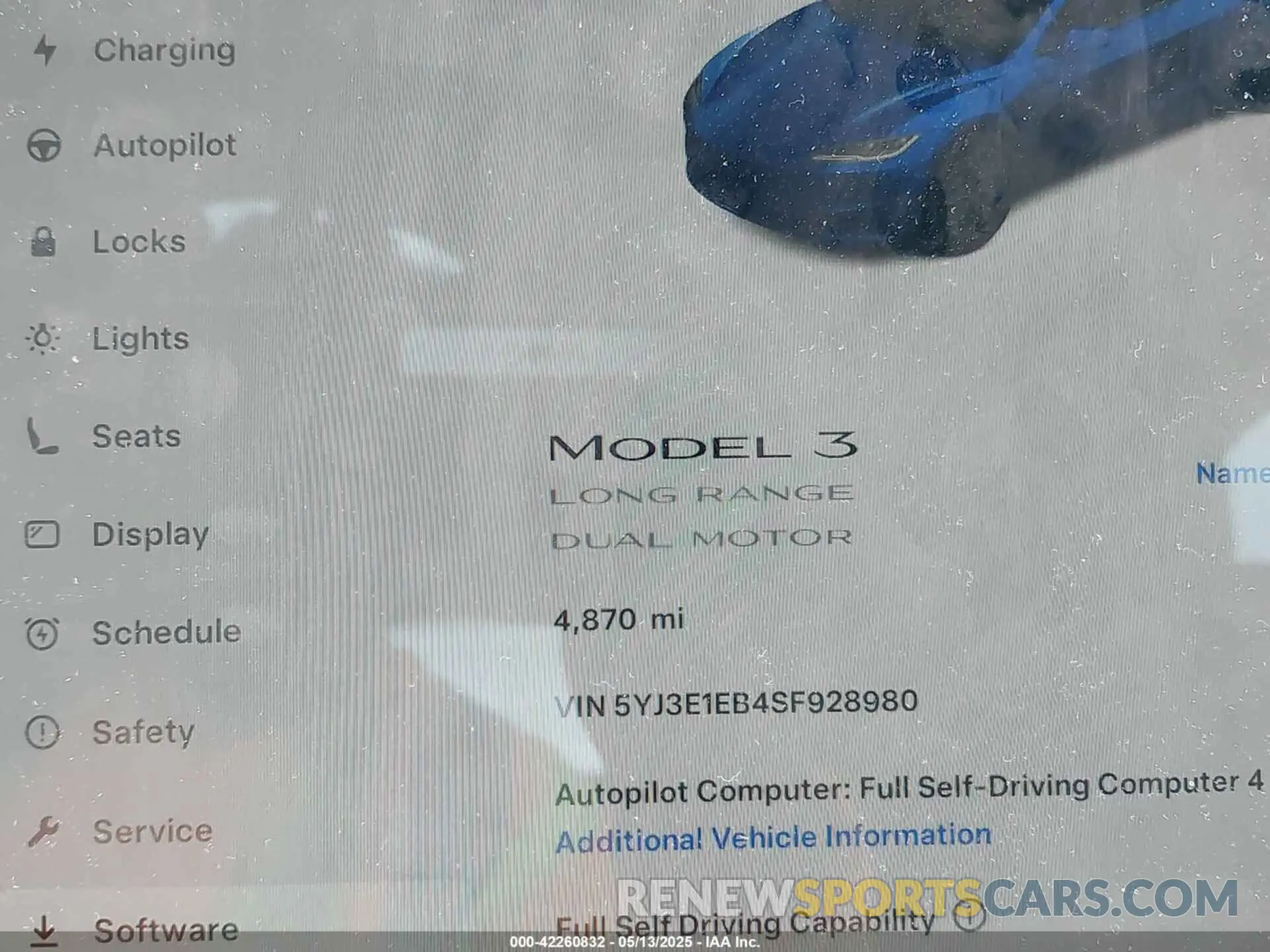 15 Photograph of a damaged car 5YJ3E1EB4SF928980 TESLA MODEL 3 2025