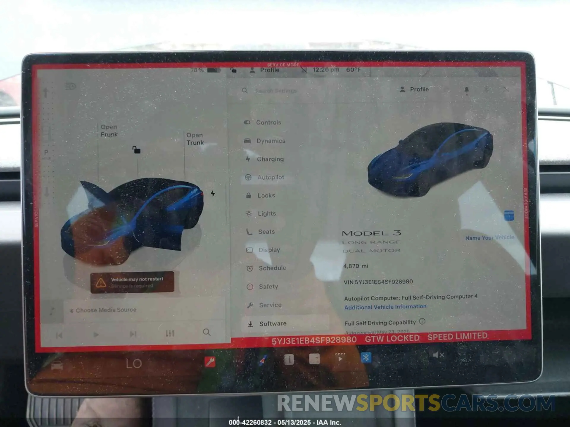 7 Photograph of a damaged car 5YJ3E1EB4SF928980 TESLA MODEL 3 2025