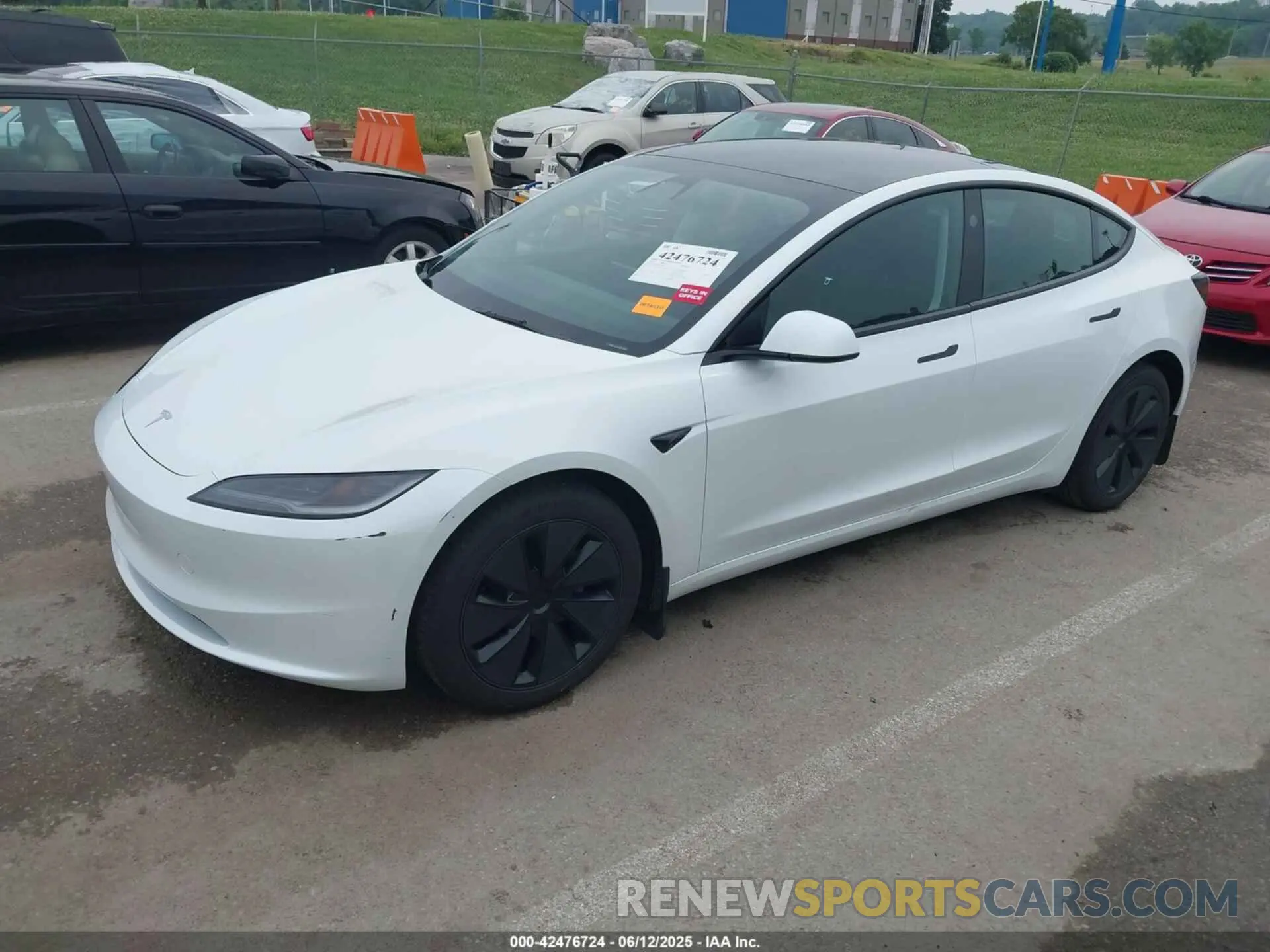 2 Photograph of a damaged car 5YJ3E1EB5SF893625 TESLA MODEL 3 2025