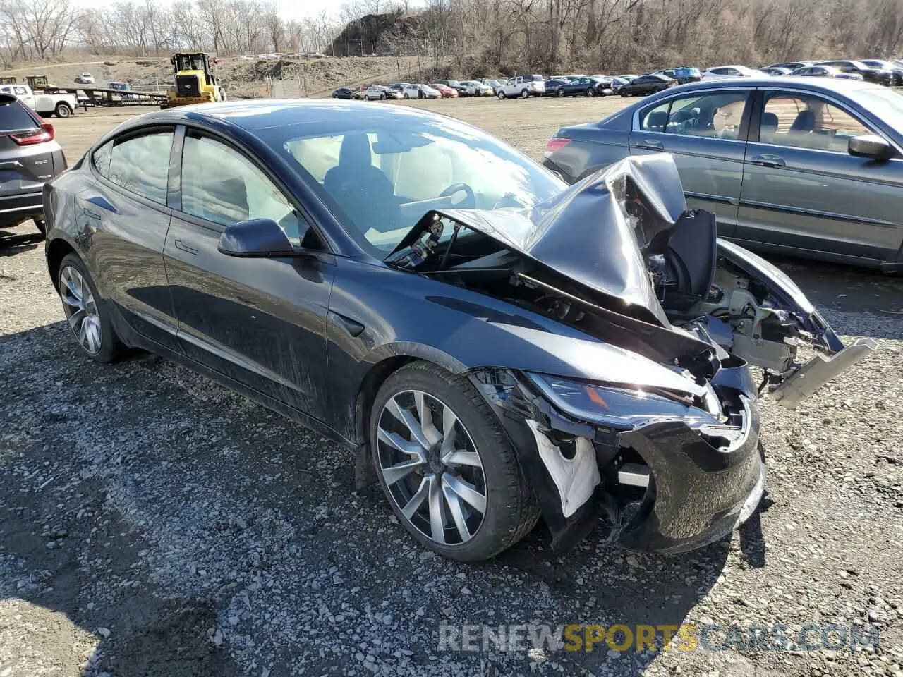 4 Фотография поврежденного автомобиля 5YJ3E1EB6SF921092 TESLA MODEL 3 2025