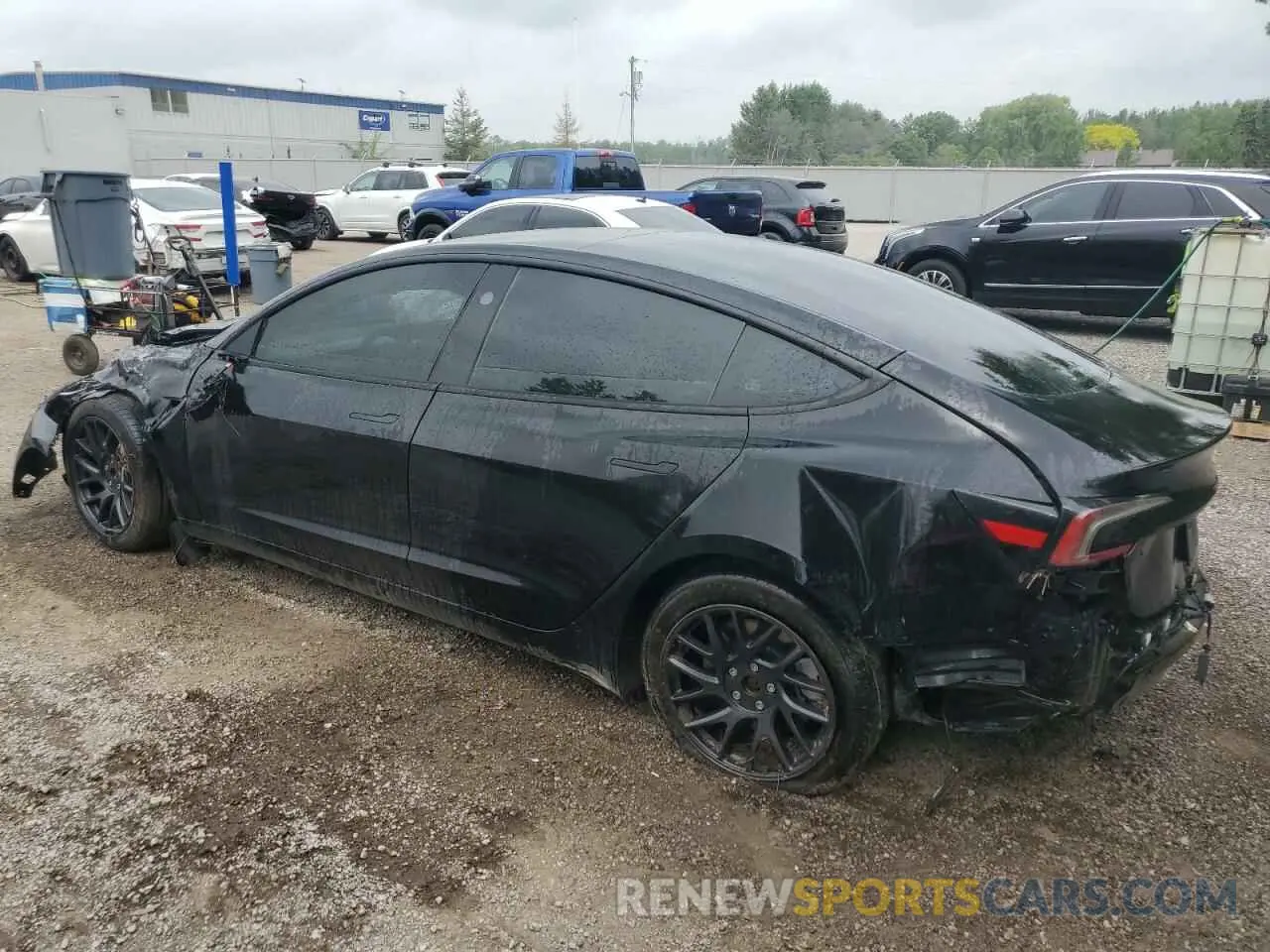 2 Фотография поврежденного автомобиля 5YJ3E1EB6SF923974 TESLA MODEL 3 2025