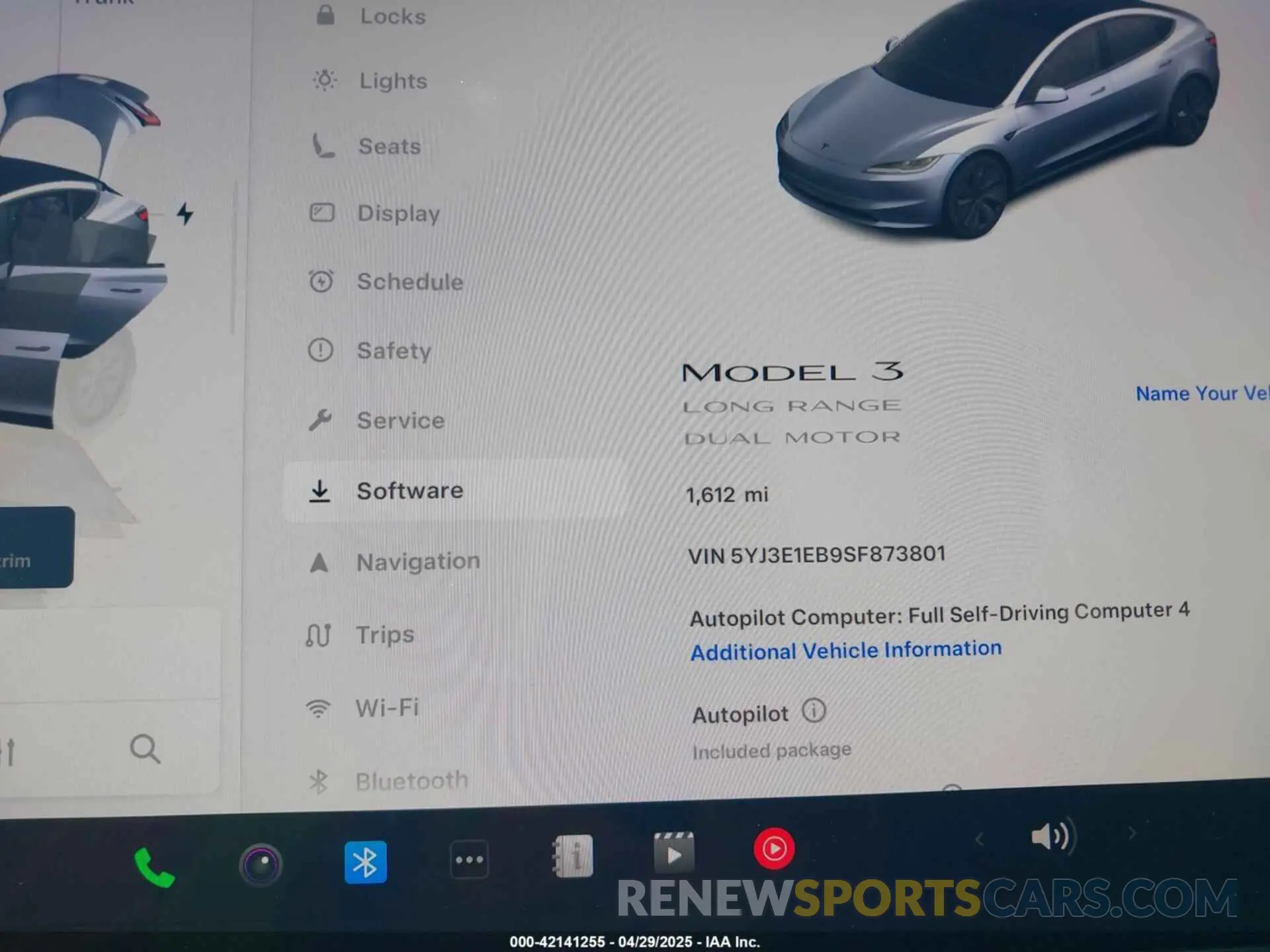 7 Фотография поврежденного автомобиля 5YJ3E1EB9SF873801 TESLA MODEL 3 2025