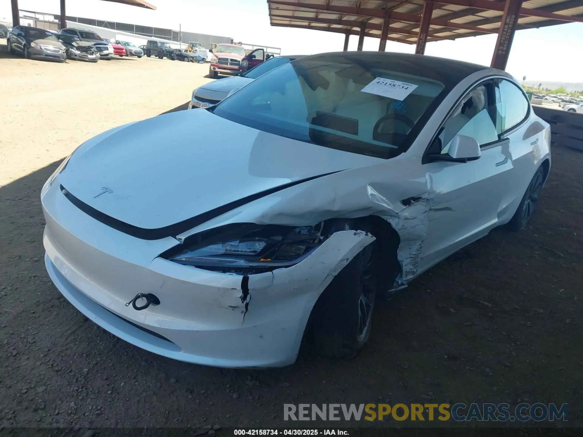 2 Photograph of a damaged car 5YJ3E1EB9SF885771 TESLA MODEL 3 2025