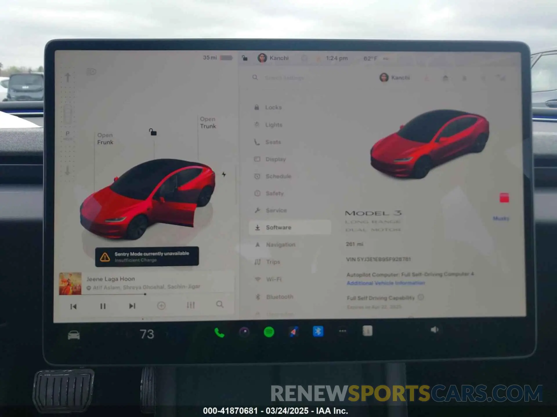 7 Photograph of a damaged car 5YJ3E1EB9SF928781 TESLA MODEL 3 2025