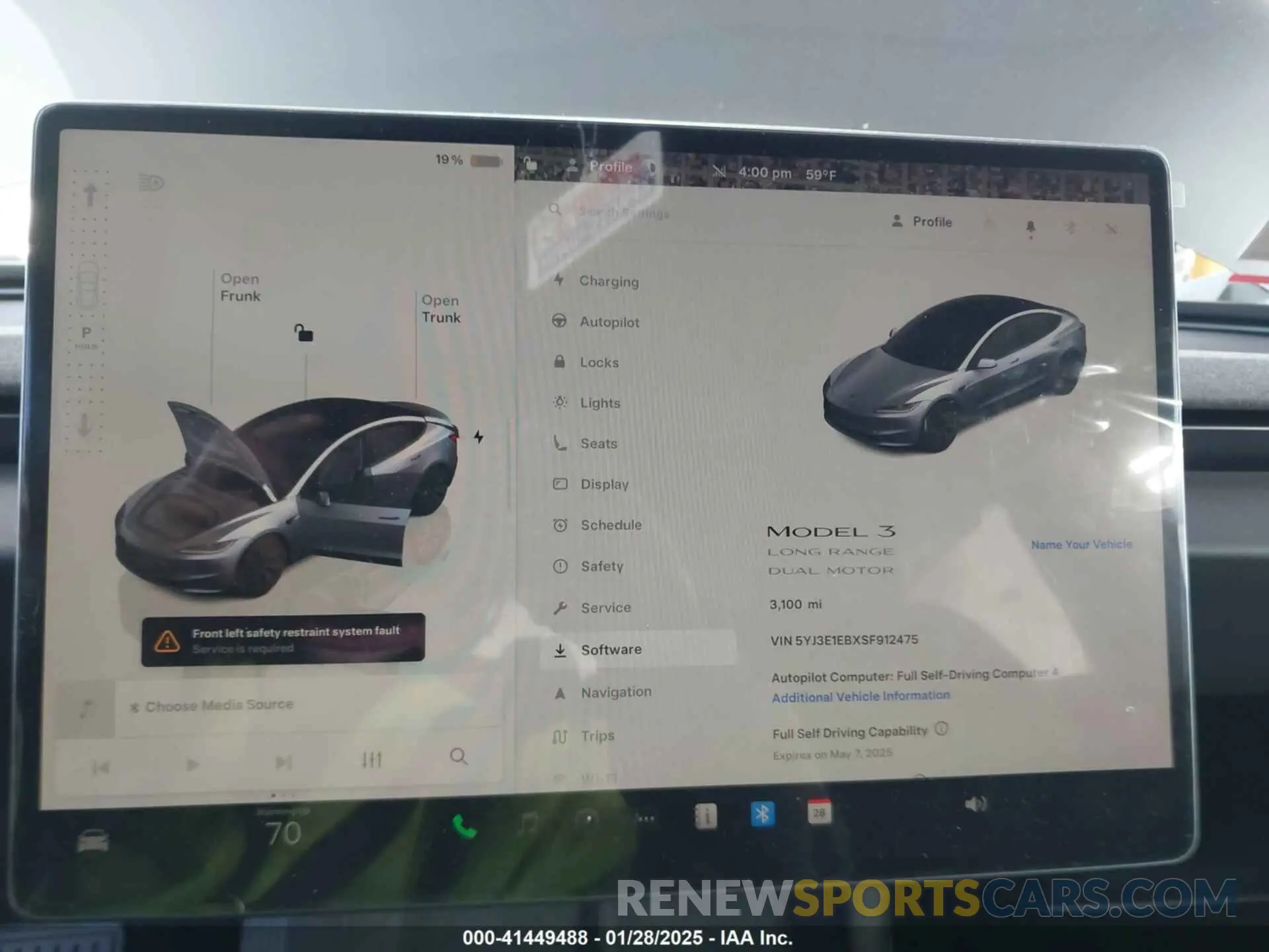 7 Photograph of a damaged car 5YJ3E1EBXSF912475 TESLA MODEL 3 2025