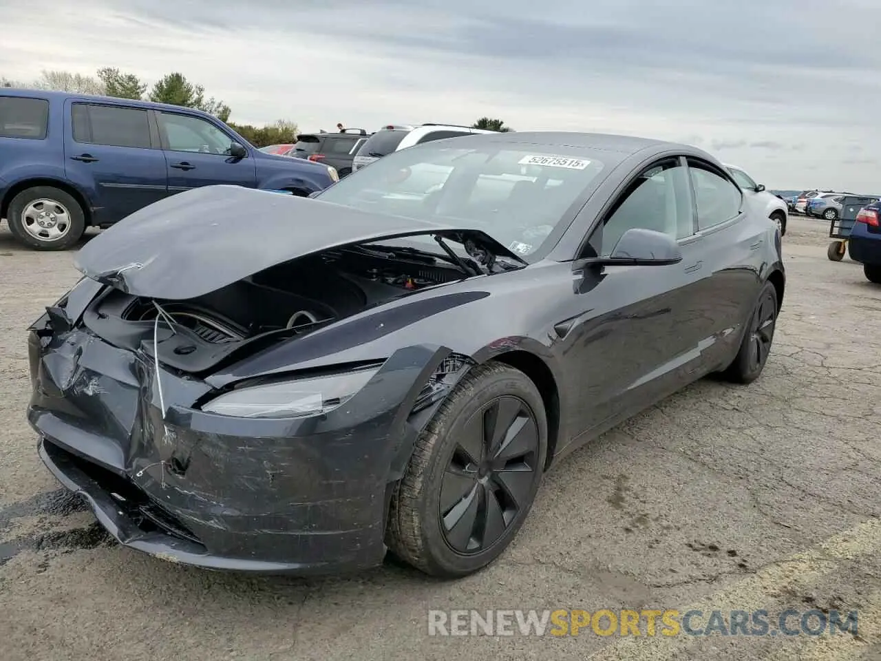 1 Photograph of a damaged car 5YJ3E1EBXSF914310 TESLA MODEL 3 2025
