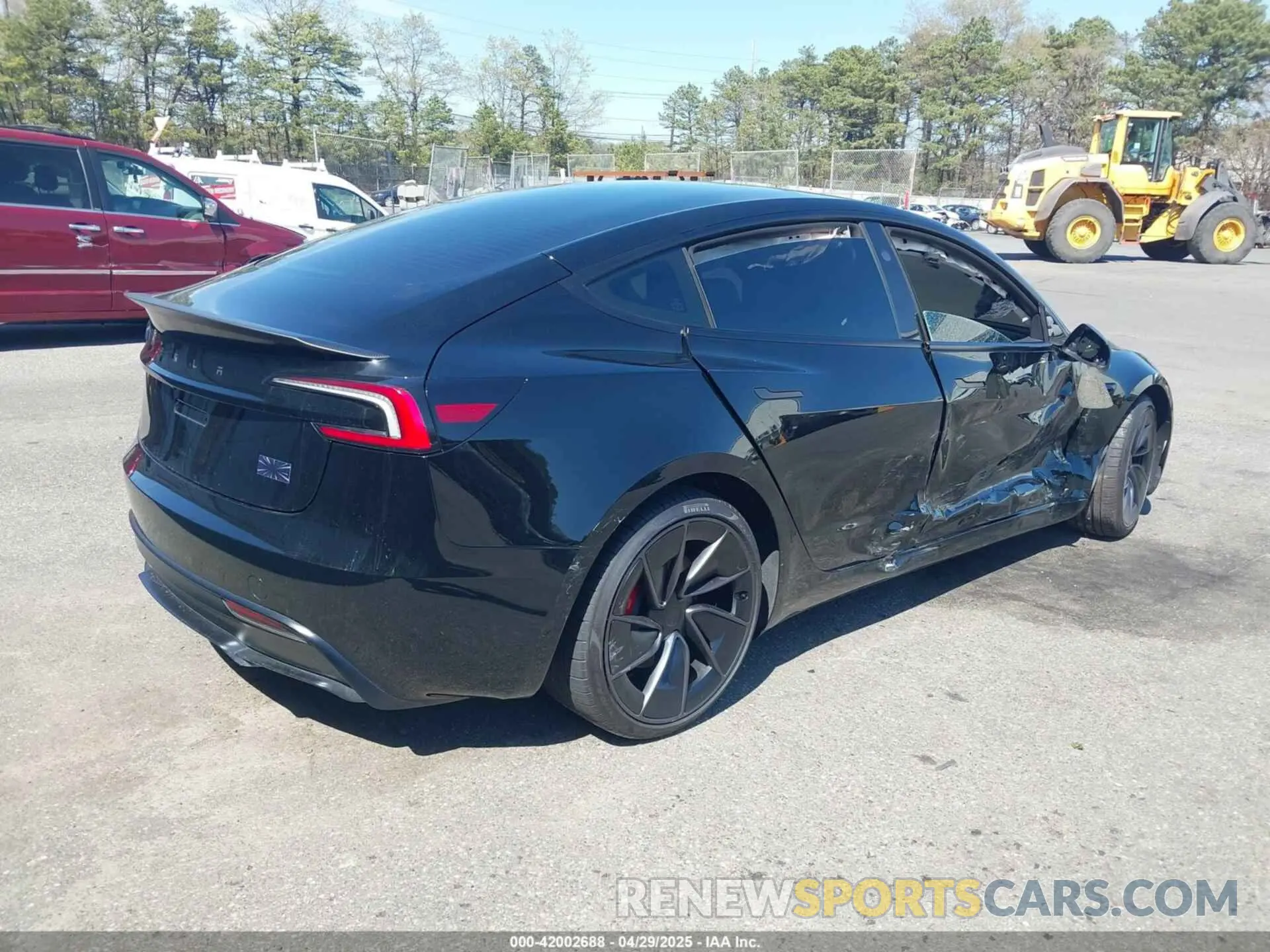 4 Photograph of a damaged car 5YJ3E1ET0SF933067 TESLA MODEL 3 2025
