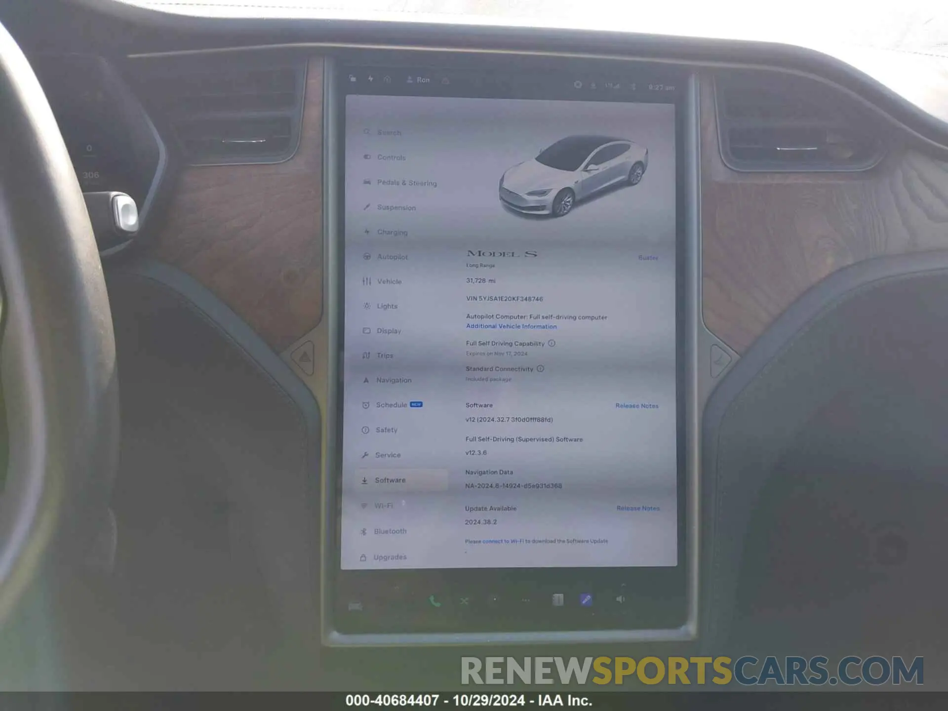 19 Photograph of a damaged car 5YJSA1E20KF348746 TESLA MODEL S 2019