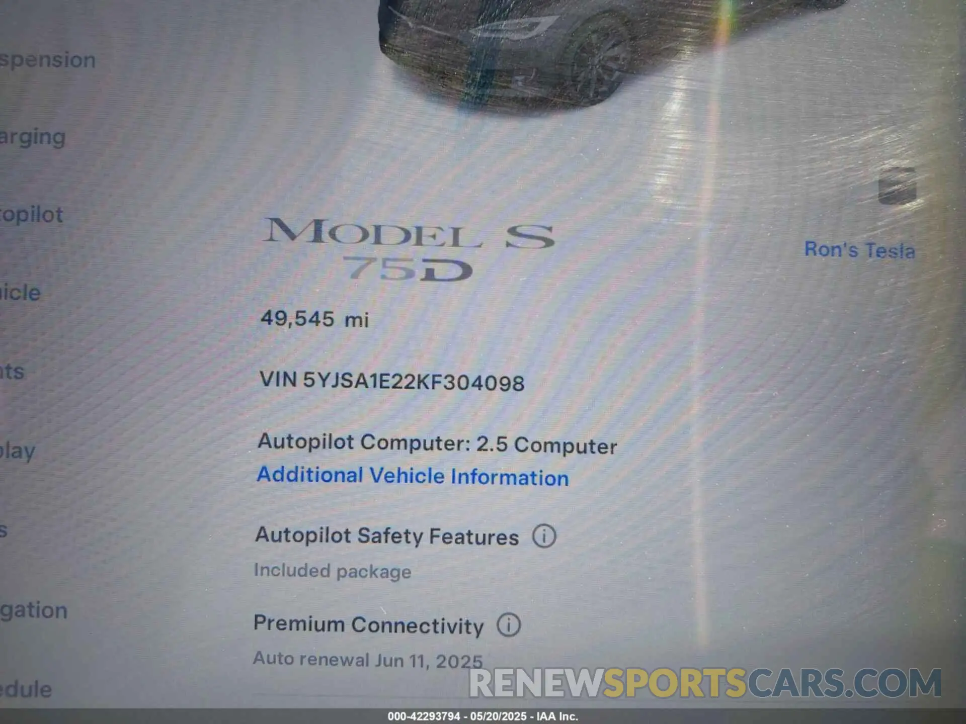 7 Photograph of a damaged car 5YJSA1E22KF304098 TESLA MODEL S 2019