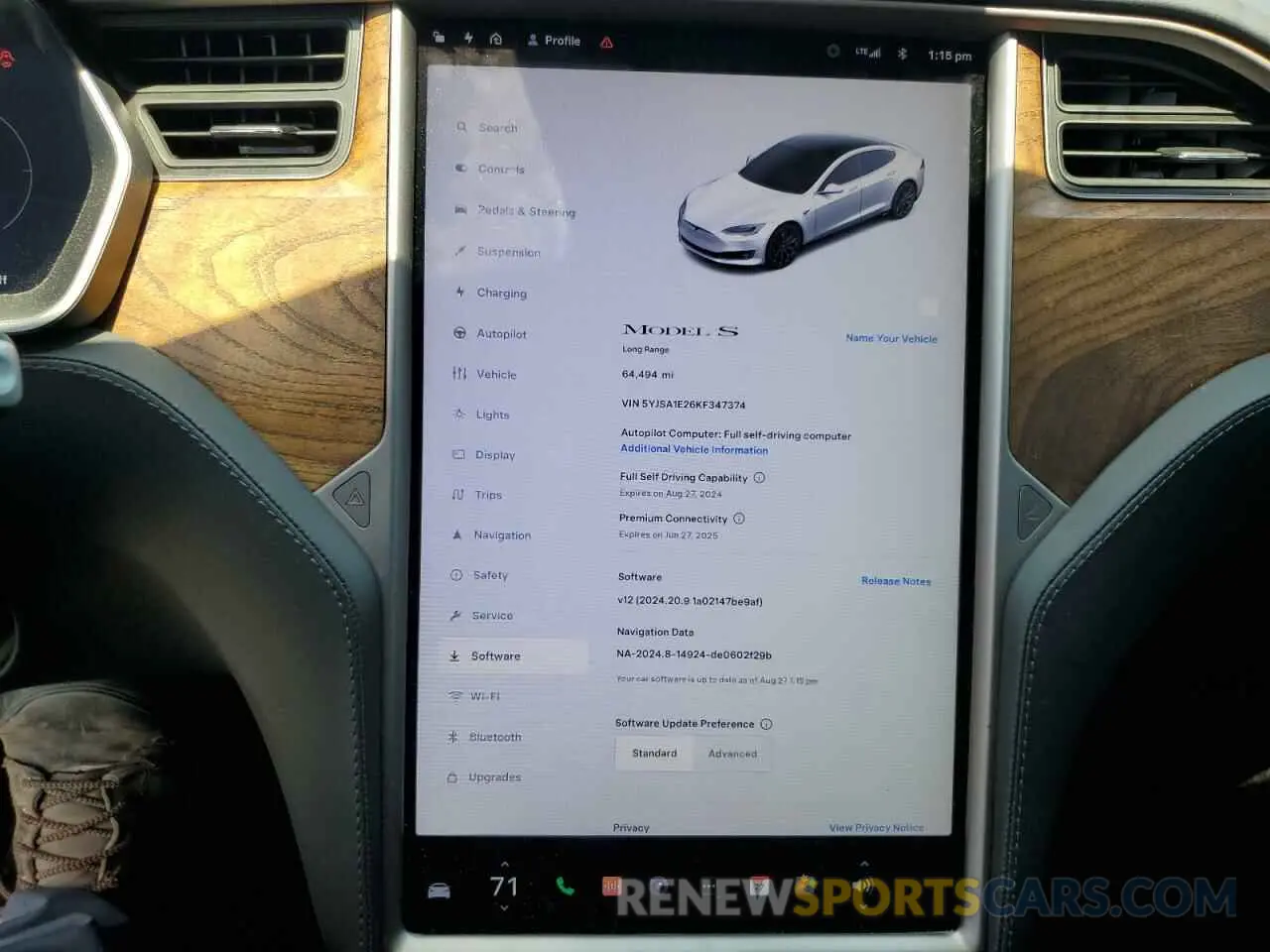 9 Photograph of a damaged car 5YJSA1E26KF347374 TESLA MODEL S 2019