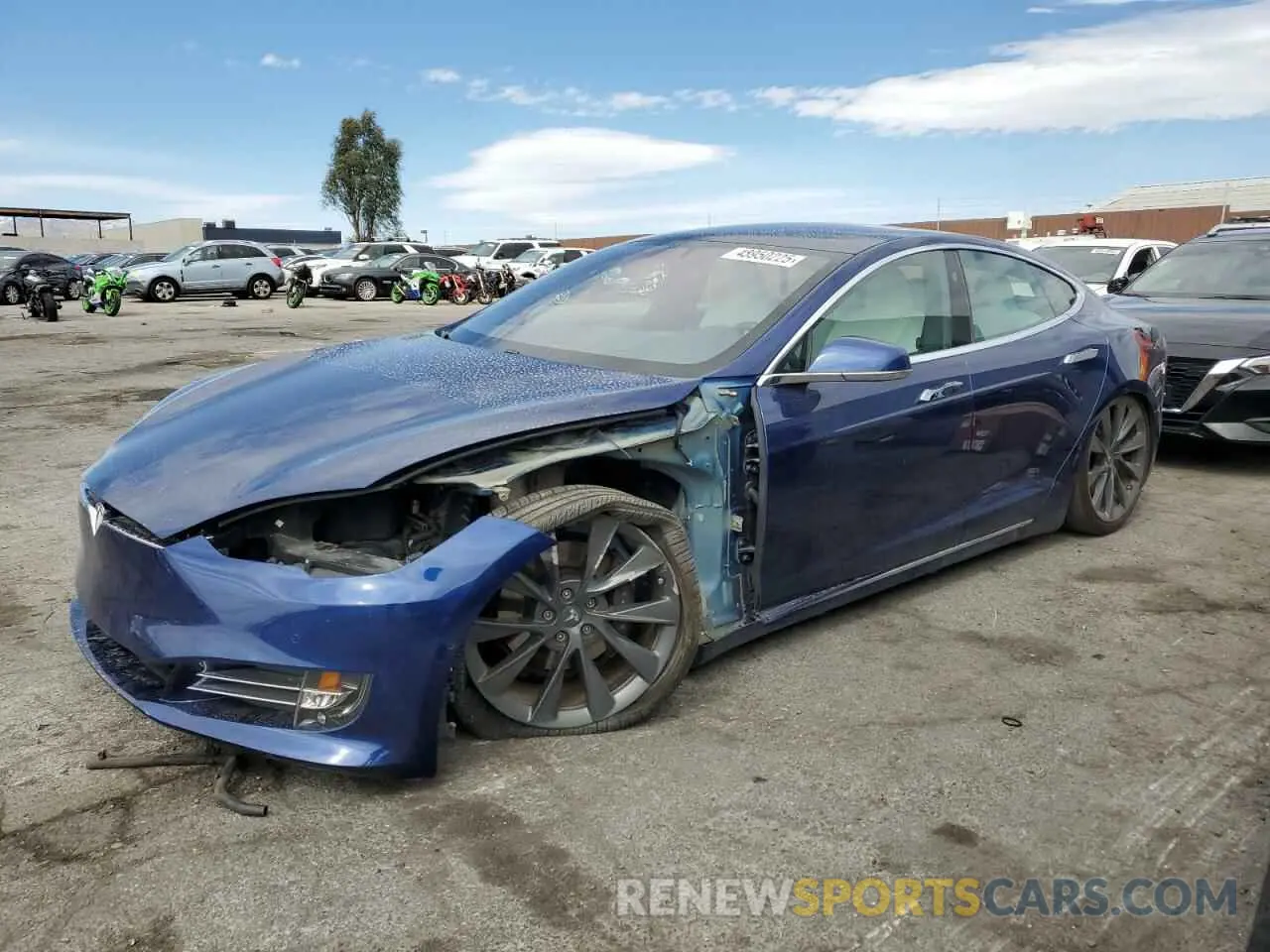 1 Photograph of a damaged car 5YJSA1E20LF415038 TESLA MODEL S 2020