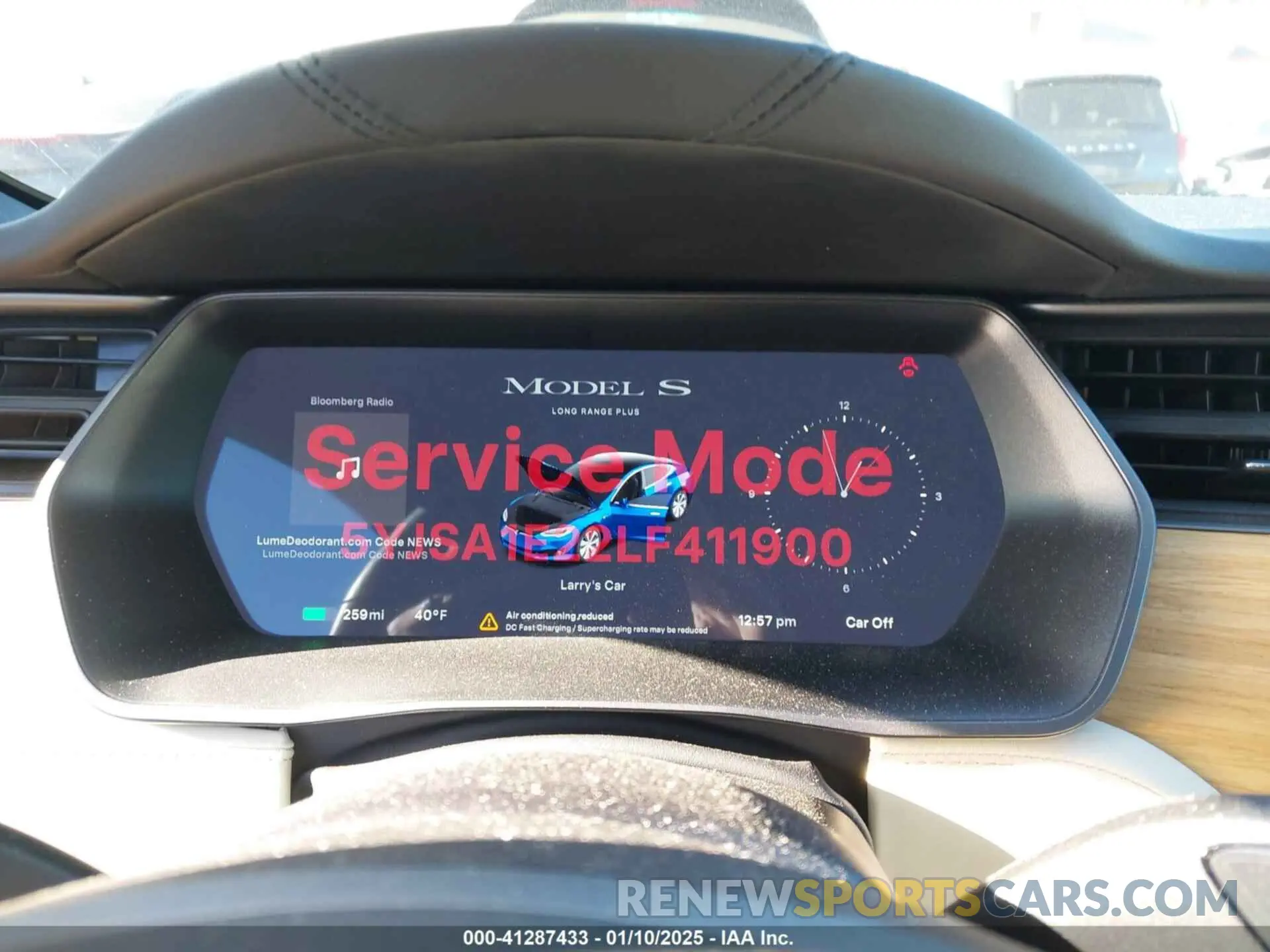 7 Photograph of a damaged car 5YJSA1E22LF411900 TESLA MODEL S 2020