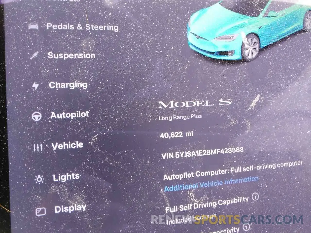 9 Фотография поврежденного автомобиля 5YJSA1E28MF423888 TESLA MODEL S 2021