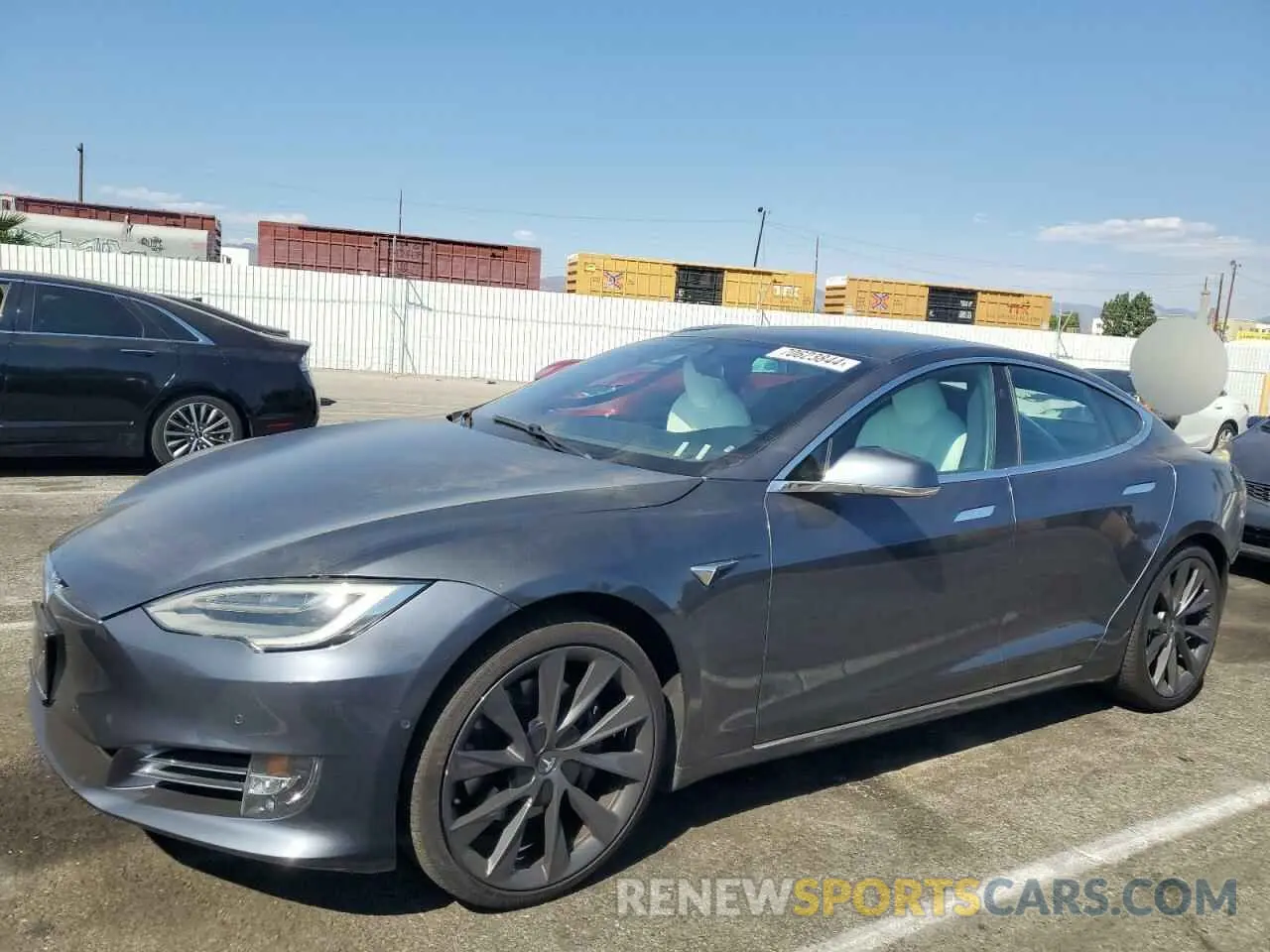 1 Photograph of a damaged car 5YJSA1E28MF425611 TESLA MODEL S 2021