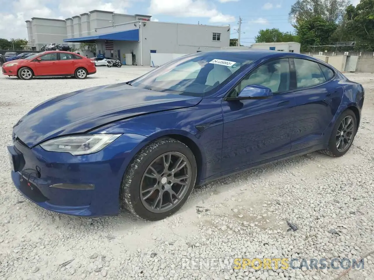 1 Photograph of a damaged car 5YJSA1E50MF452893 TESLA MODEL S 2021