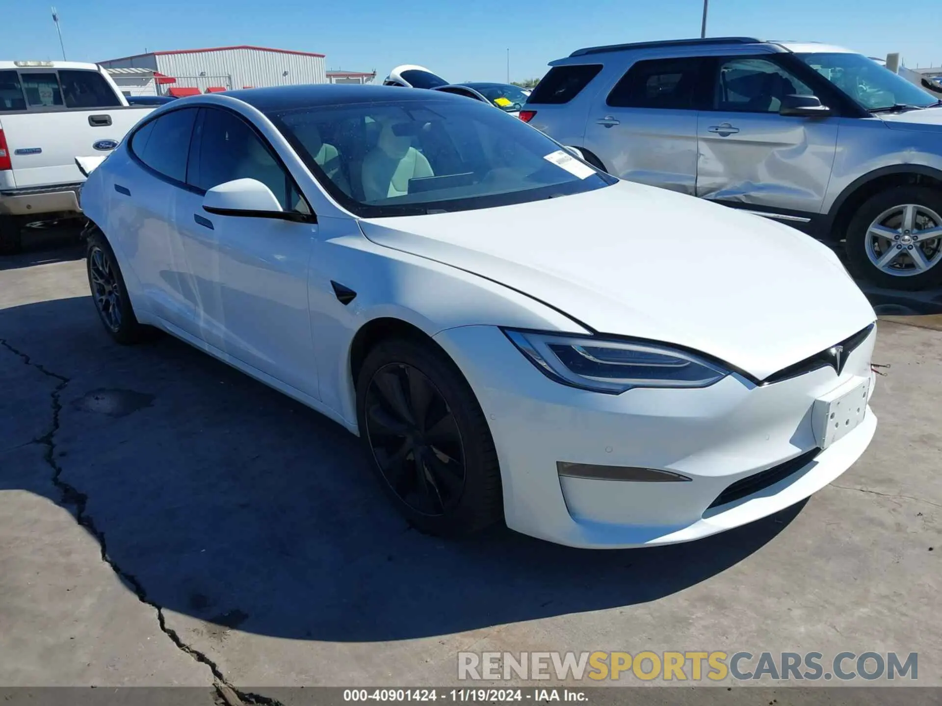 1 Фотография поврежденного автомобиля 5YJSA1E50MF455521 TESLA MODEL S 2021