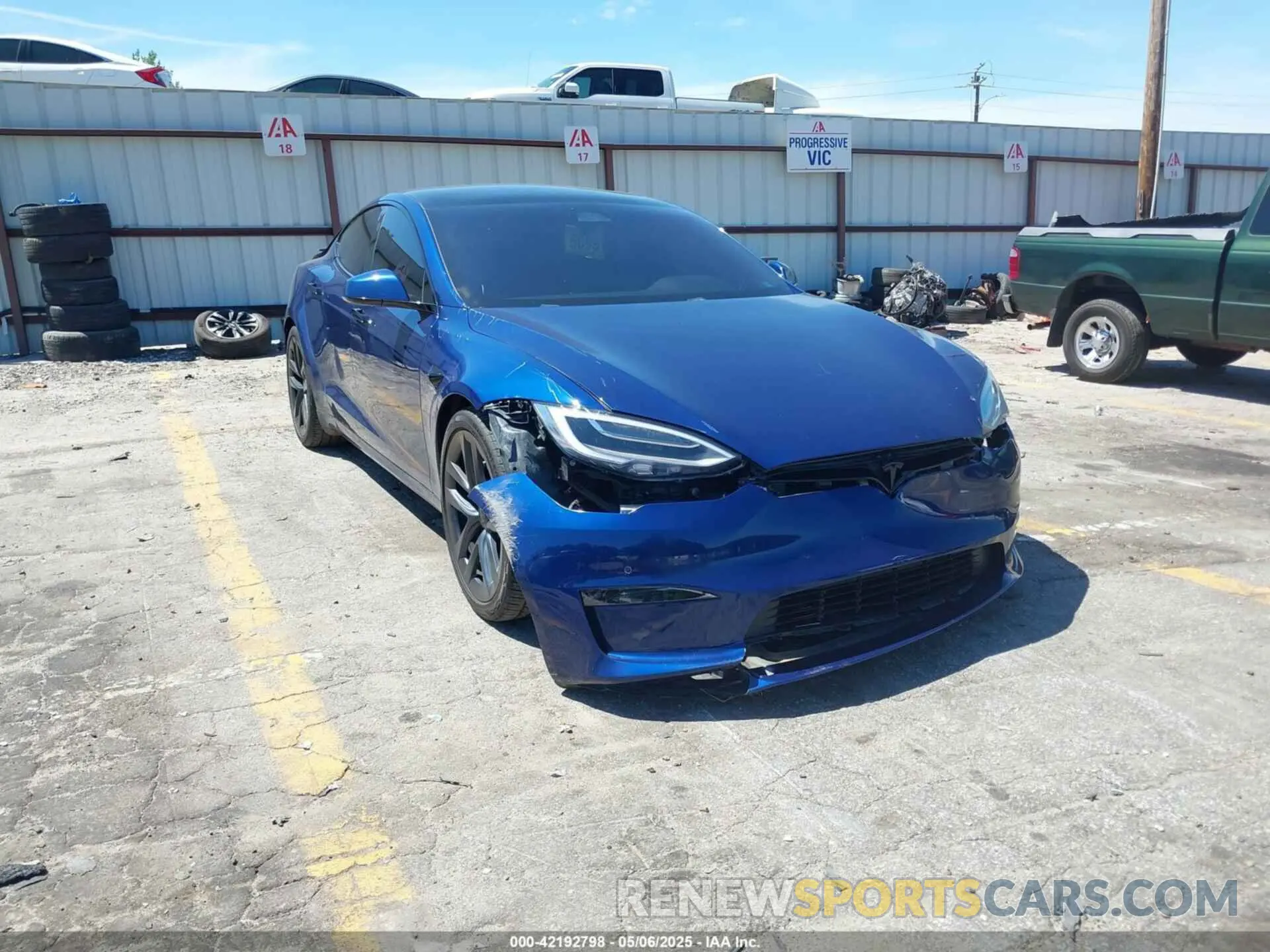 1 Photograph of a damaged car 5YJSA1E51MF428506 TESLA MODEL S 2021