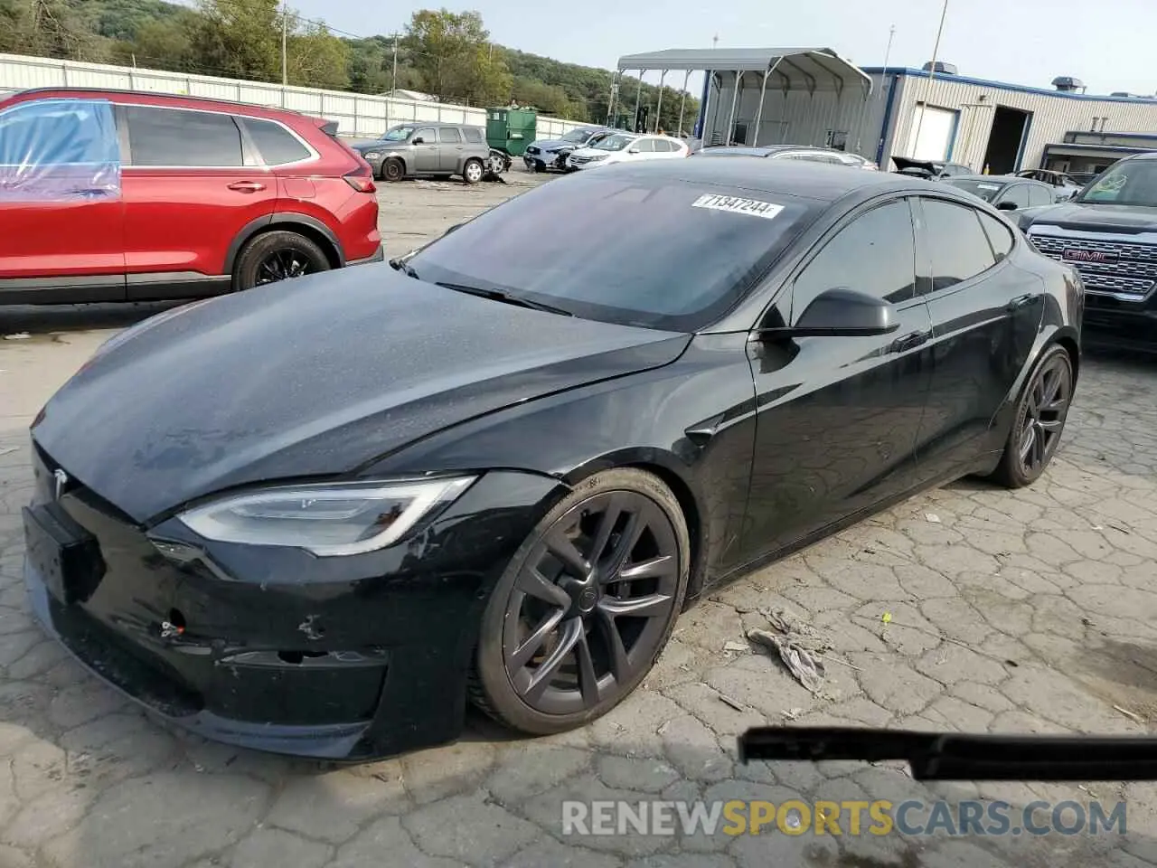 1 Photograph of a damaged car 5YJSA1E51MF442437 TESLA MODEL S 2021