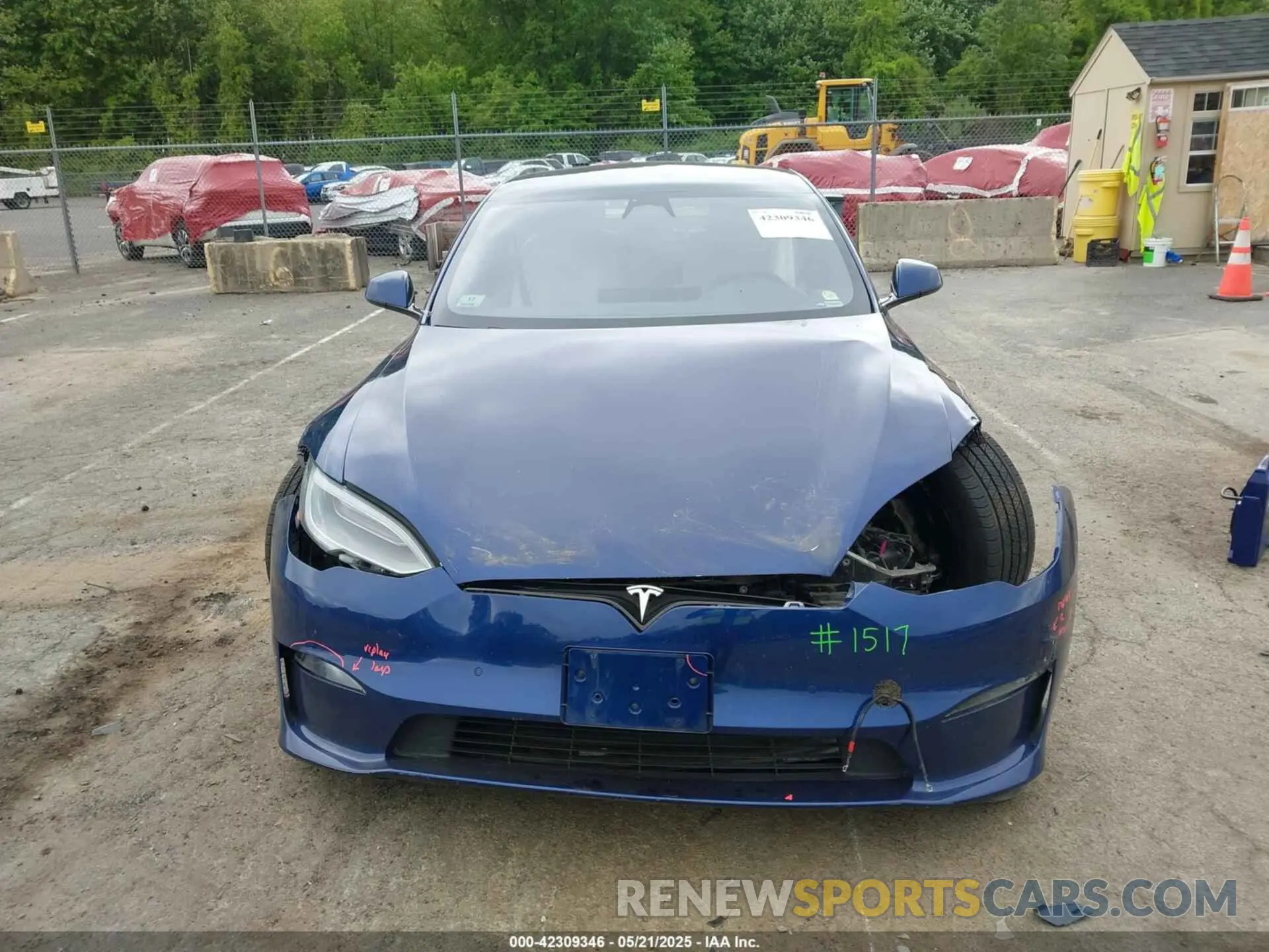13 Photograph of a damaged car 5YJSA1E54MF455554 TESLA MODEL S 2021