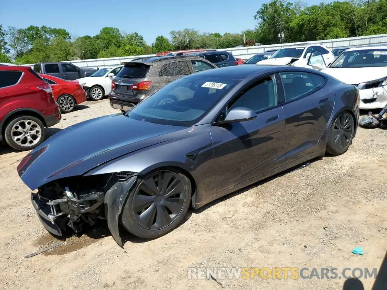 1 Photograph of a damaged car 5YJSA1E56MF456558 TESLA MODEL S 2021