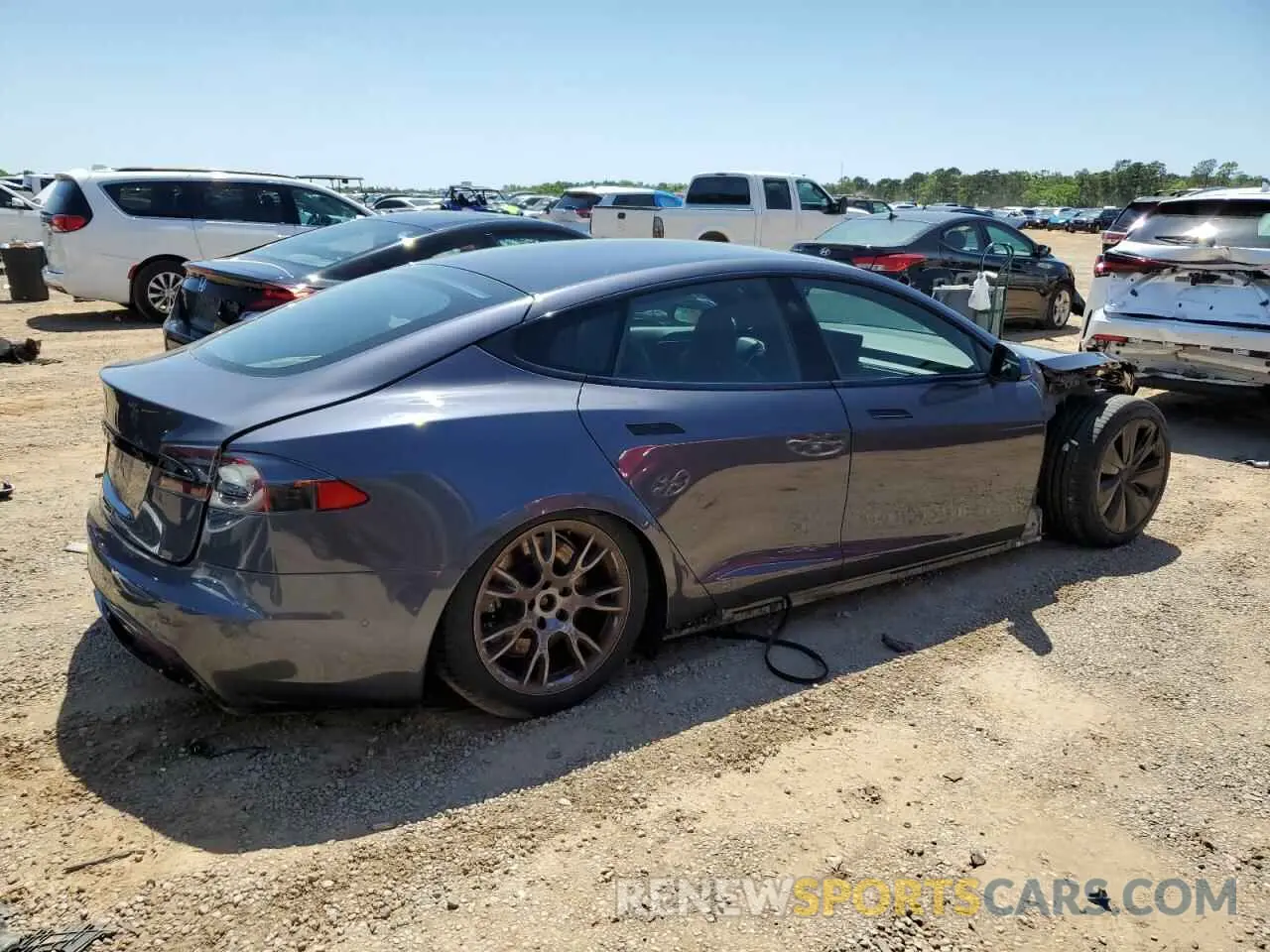 3 Photograph of a damaged car 5YJSA1E56MF456558 TESLA MODEL S 2021