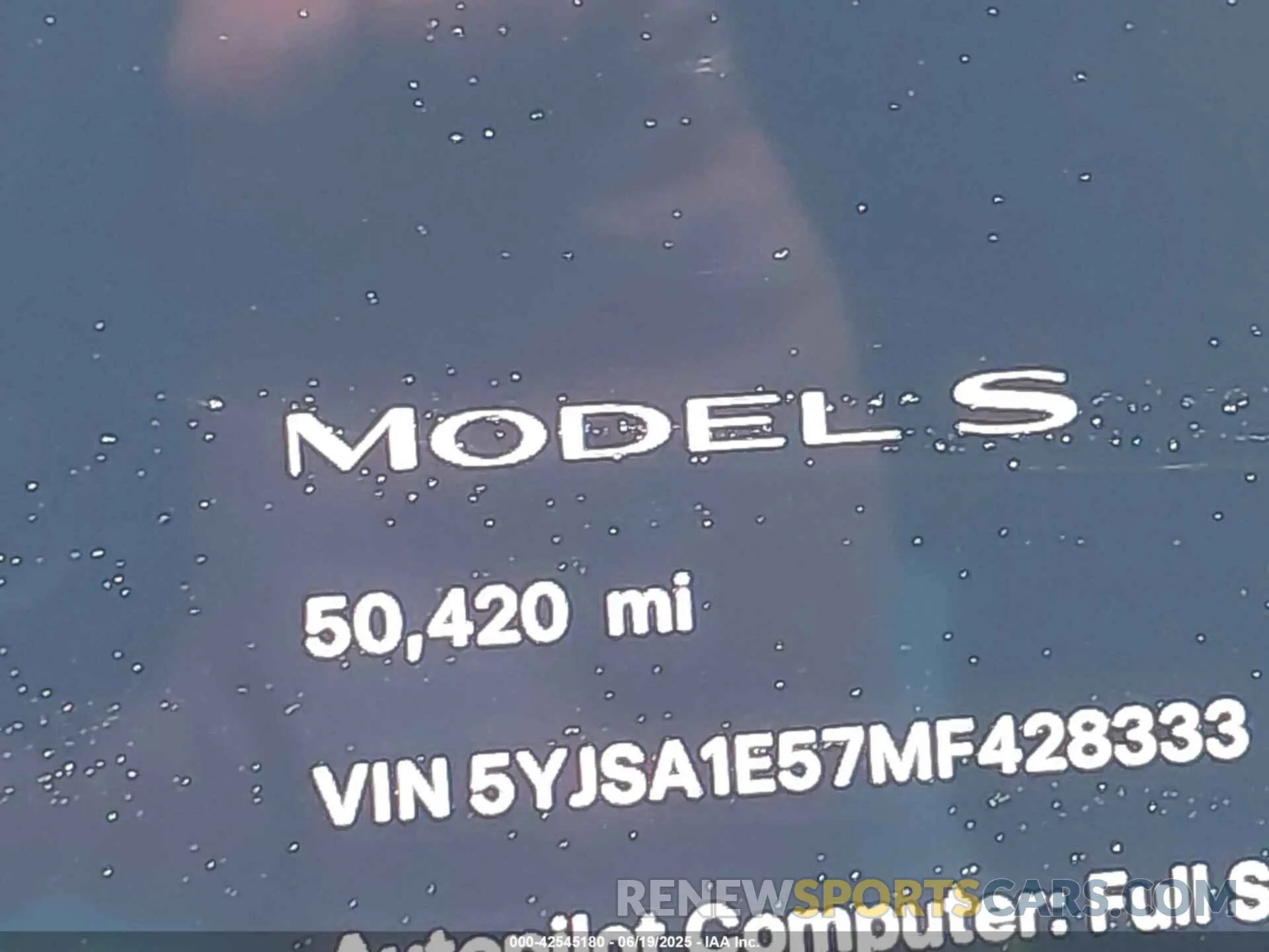 15 Фотография поврежденного автомобиля 5YJSA1E57MF428333 TESLA MODEL S 2021
