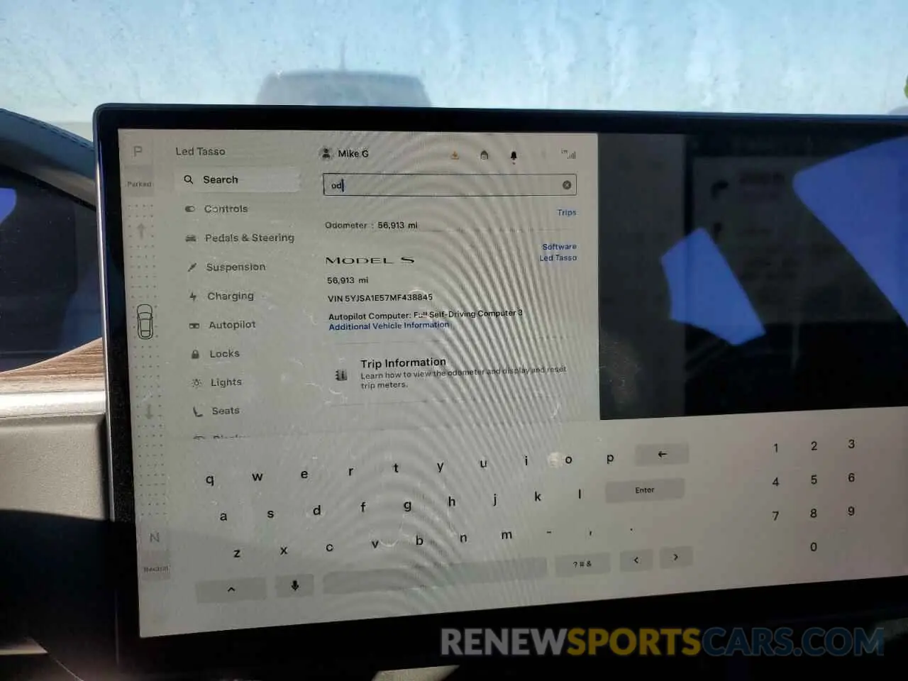9 Photograph of a damaged car 5YJSA1E57MF438845 TESLA MODEL S 2021