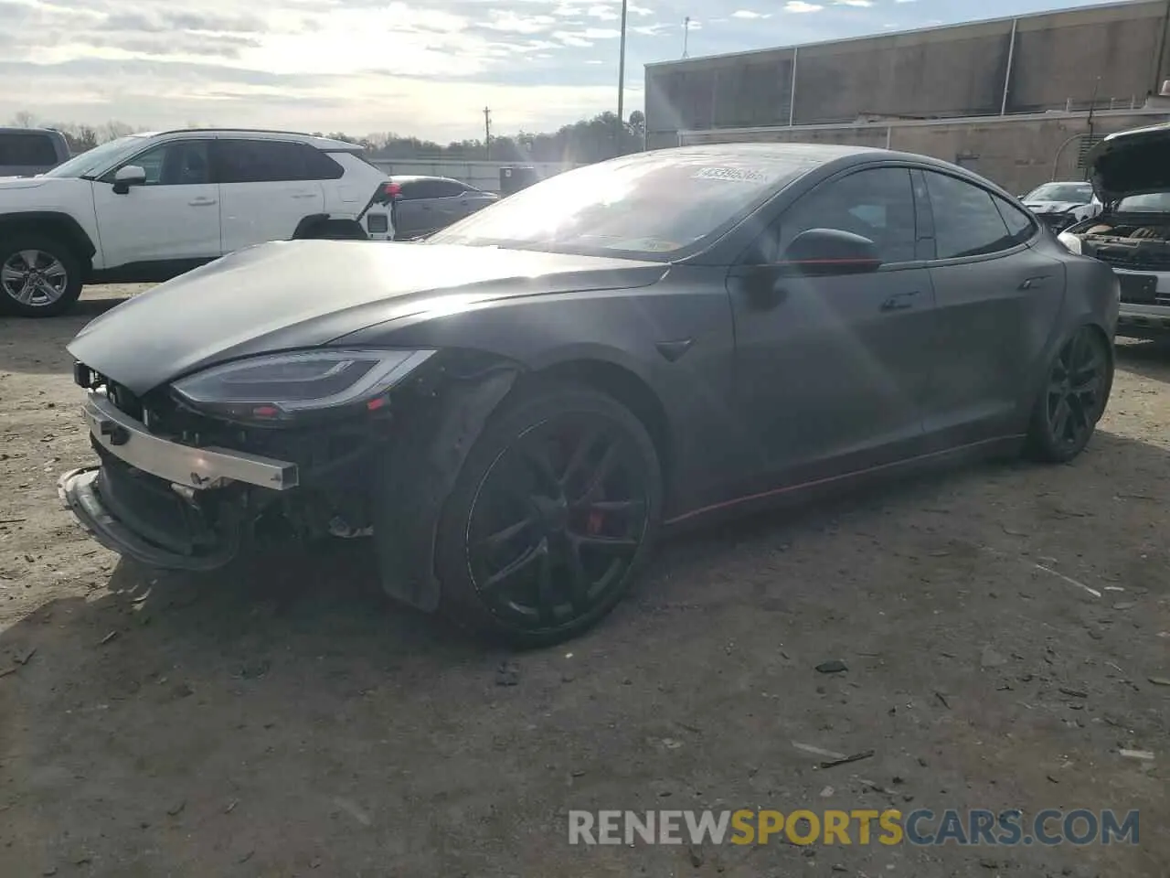 1 Photograph of a damaged car 5YJSA1E5XMF435213 TESLA MODEL S 2021